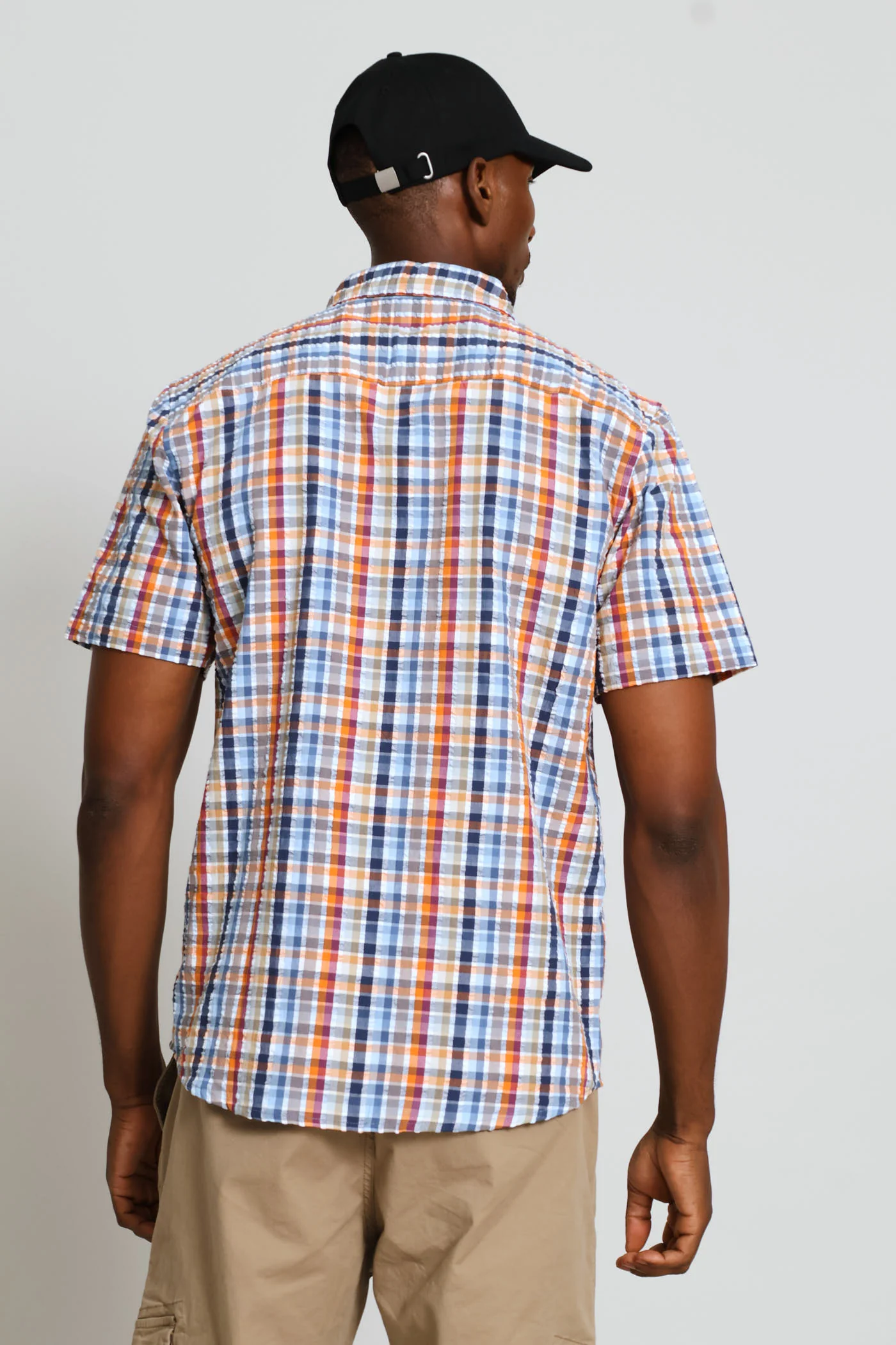 Short Sleeve Seersucker Shirt - Multi - Image 4