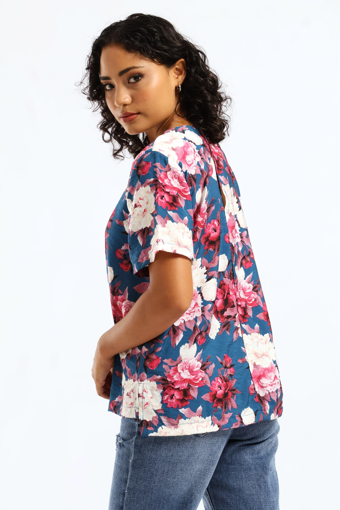 Short Sleeve Shell Print Tee - Navy - Image 4