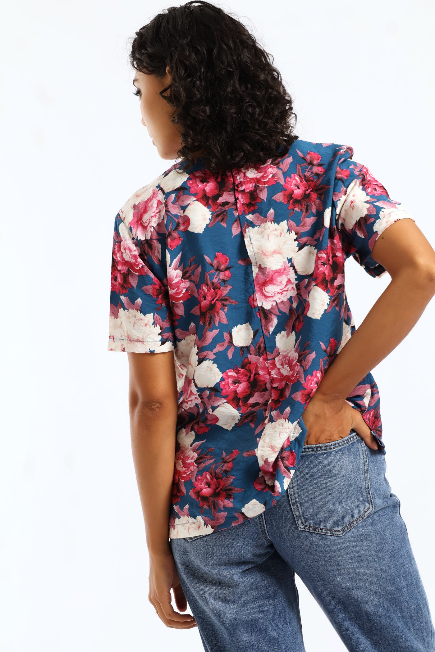 Short Sleeve Shell Print Tee - Navy - Image 5