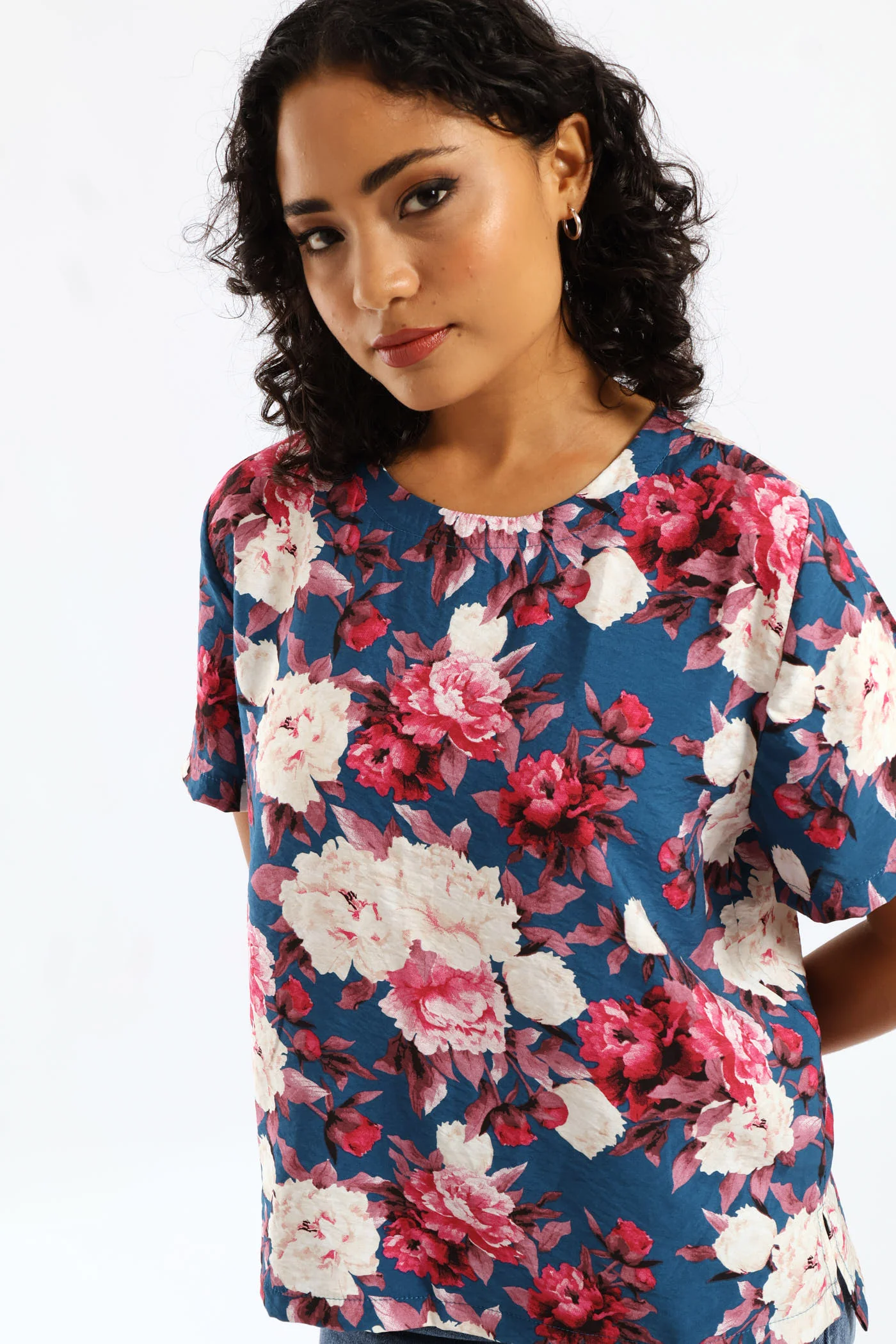 Short Sleeve Shell Print Tee - Navy - Image 6