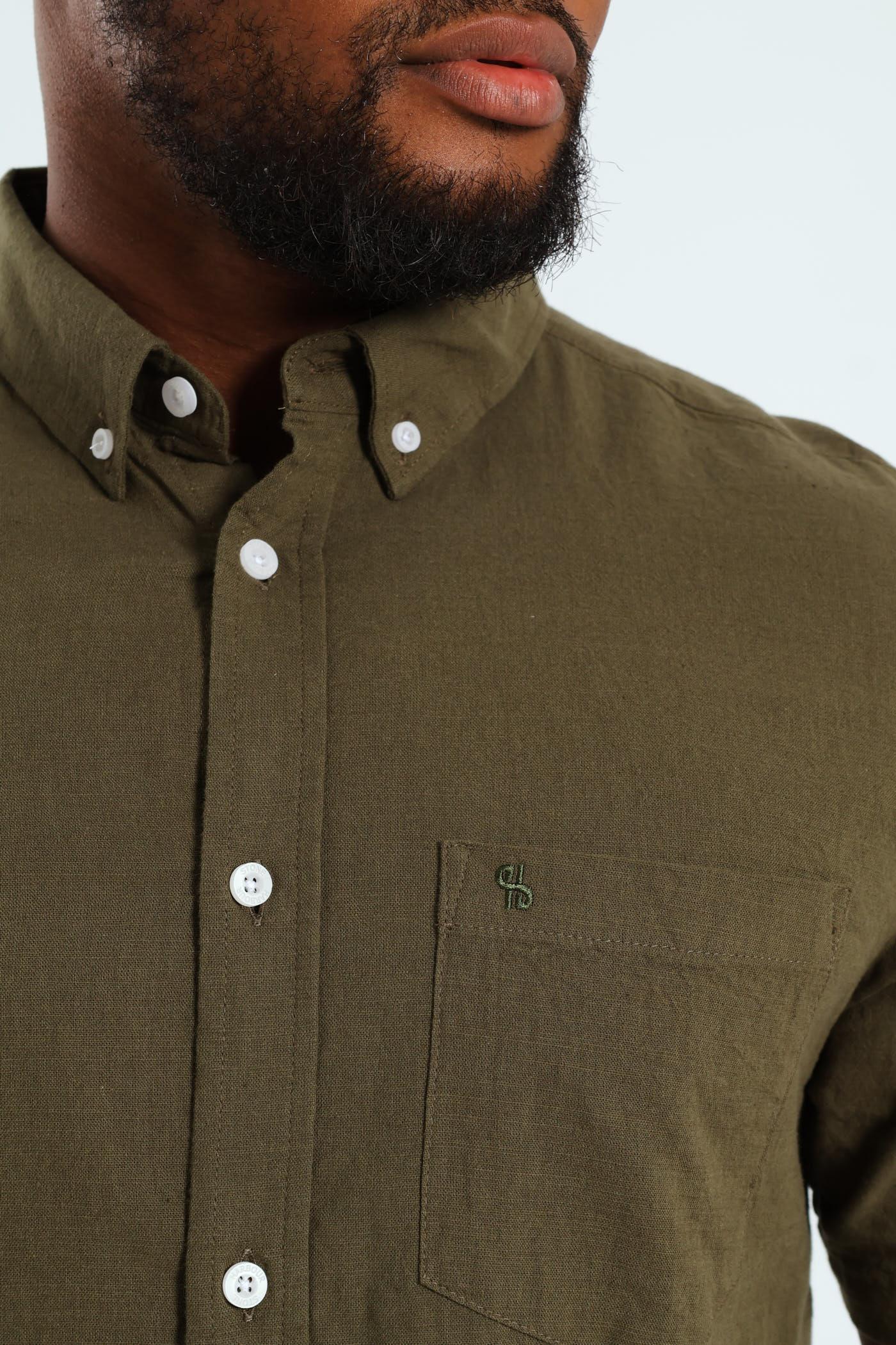Short Sleeve Slub Shirt - Fatigue - Image 4