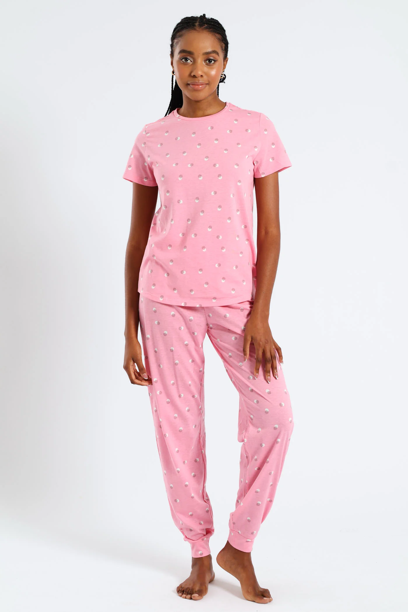 Short Sleeve Spots Tee - Pink - Image 2