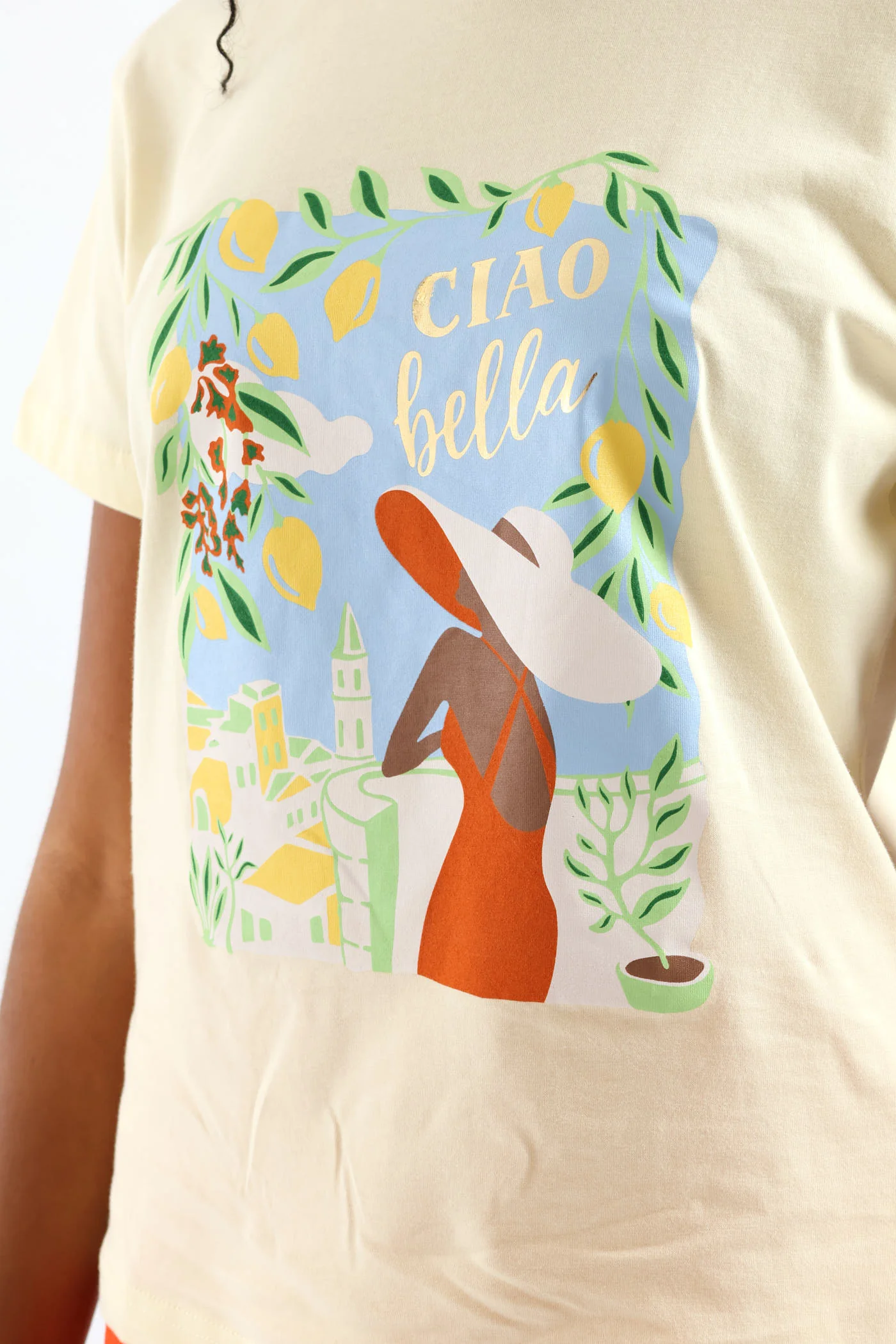 Short Sleeve Summer in Italy Regular Fit Tee - Yellow - Image 2