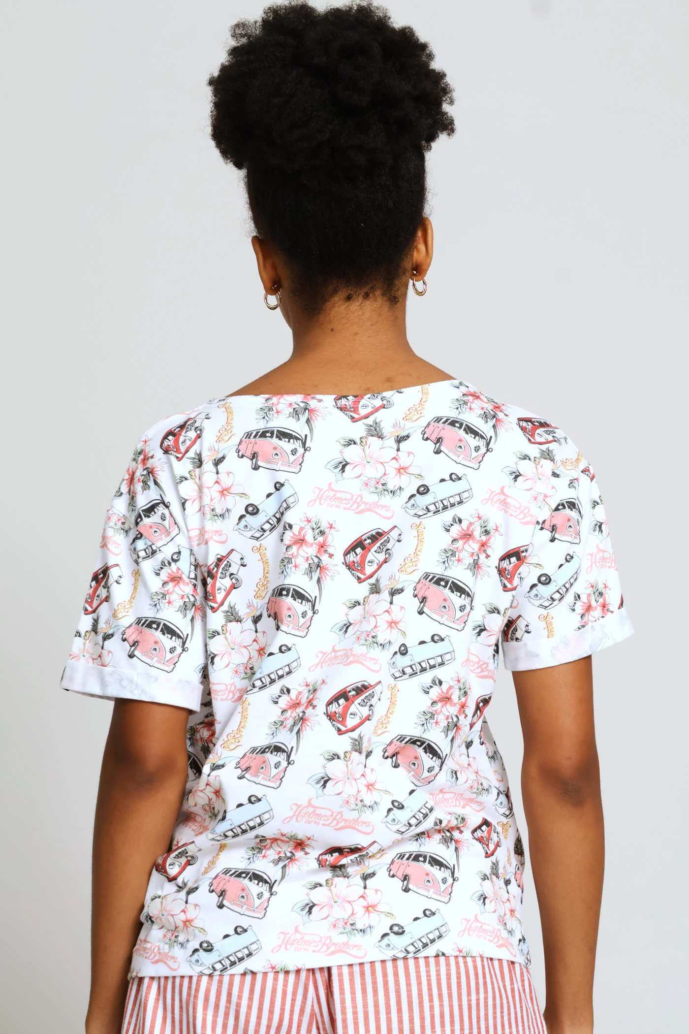 Short Sleeve T-Shirt - White/Pink - Image 5