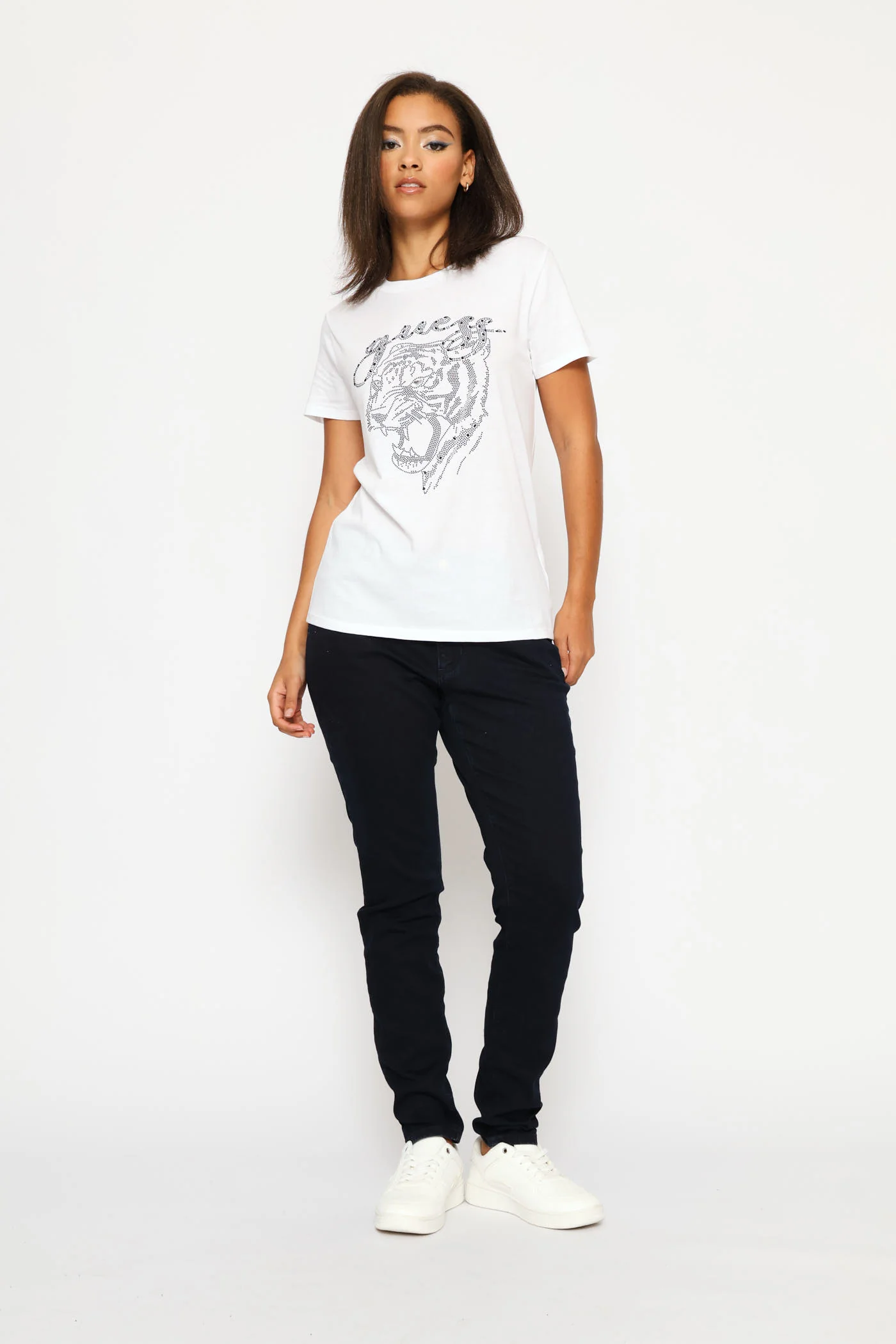 Short Sleeve Tiger Face Tee - White - Image 5