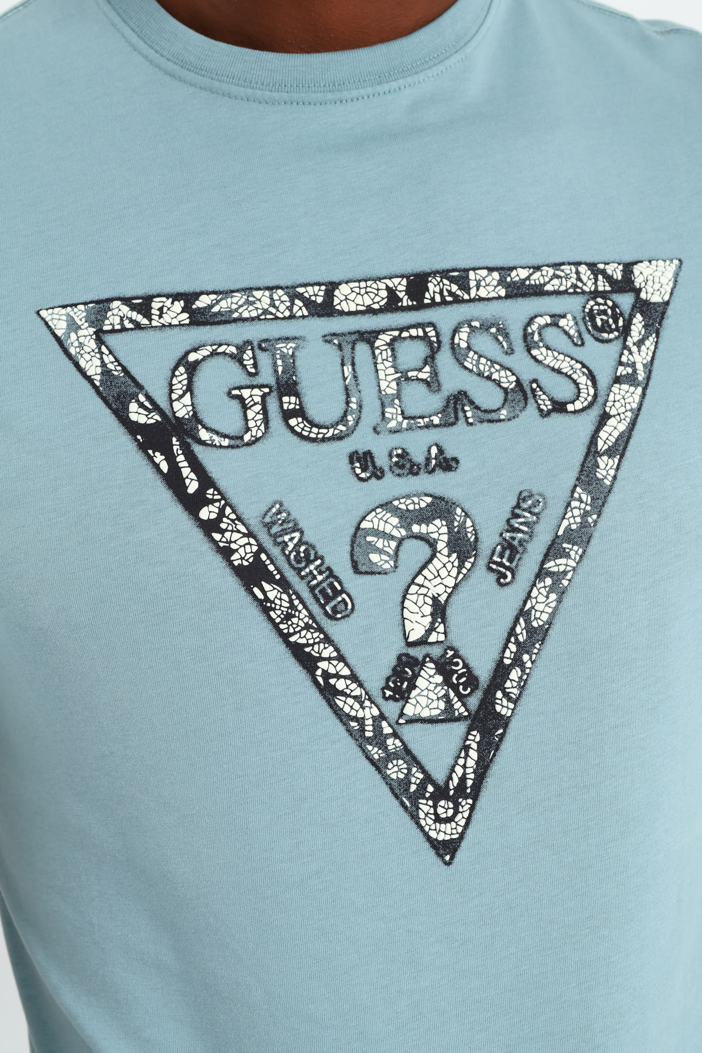 Short Sleeve Triangle Tee - Light Blue - Image 4