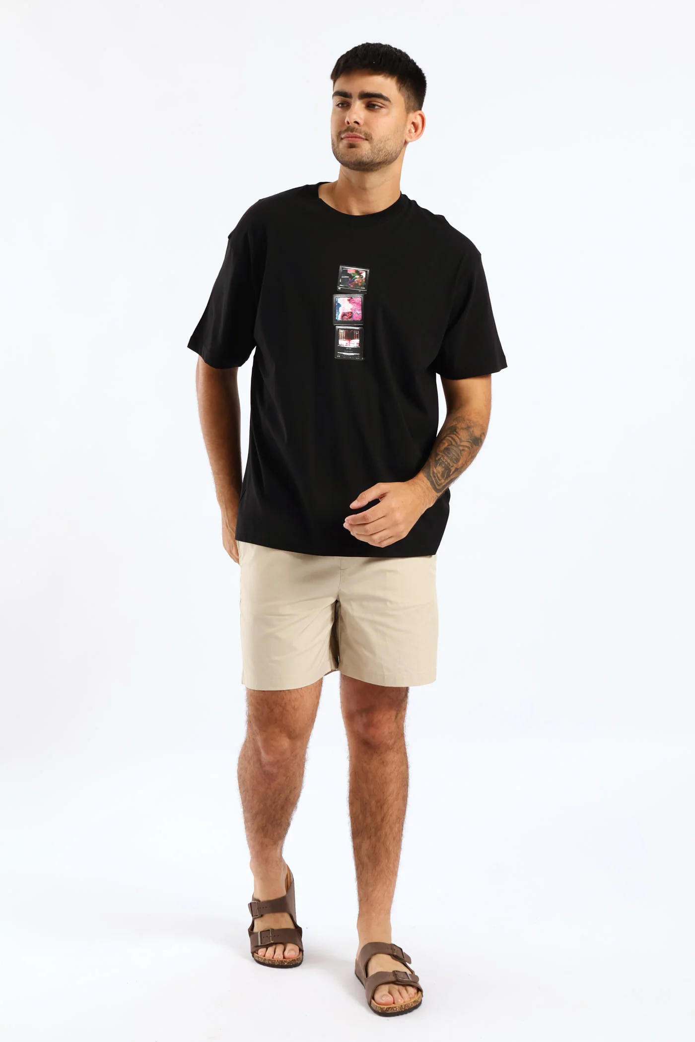 Short Sleeve Tv Tee - Black - Image 4