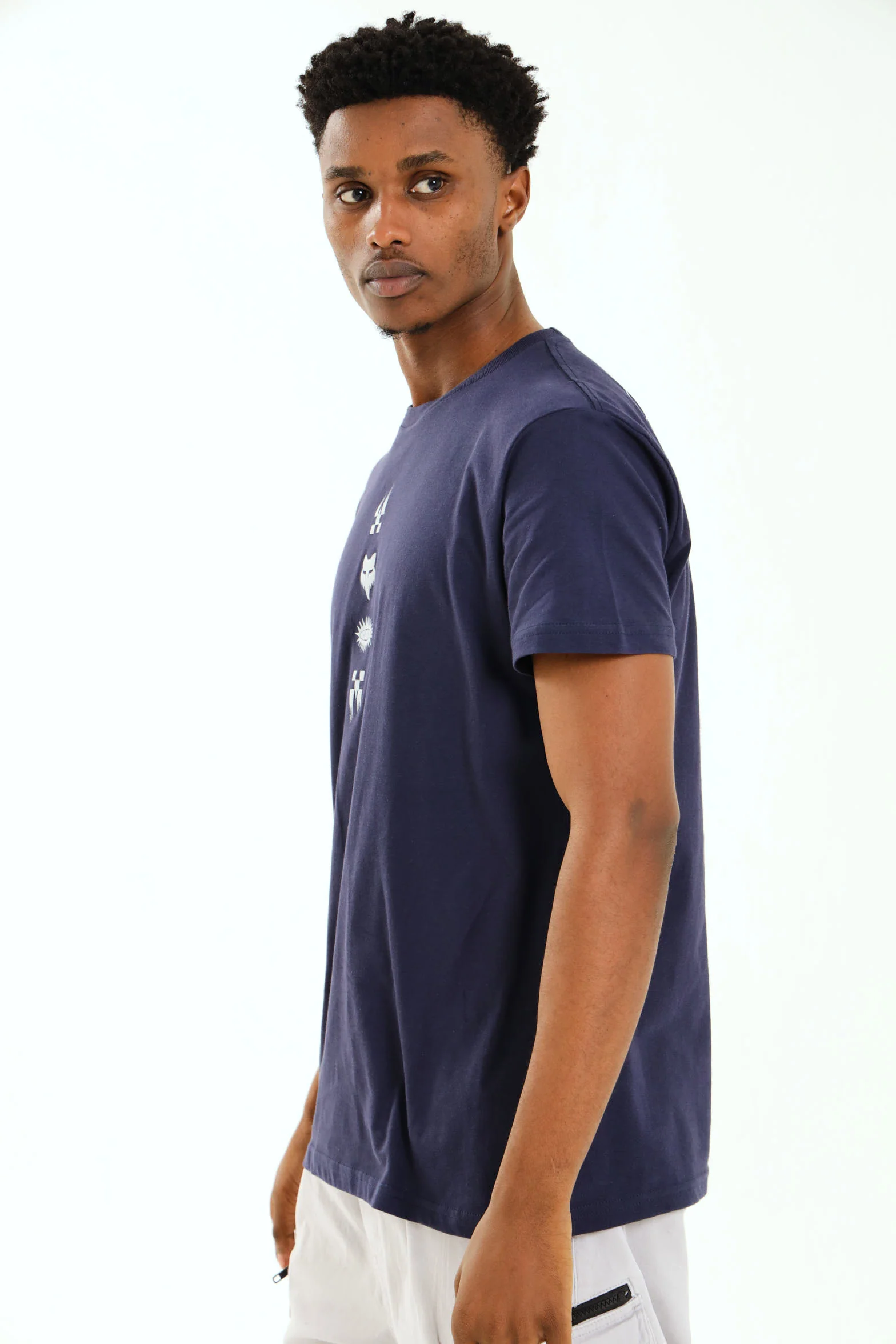 Short Sleeve Vertical Limit Tee - Navy - Image 3