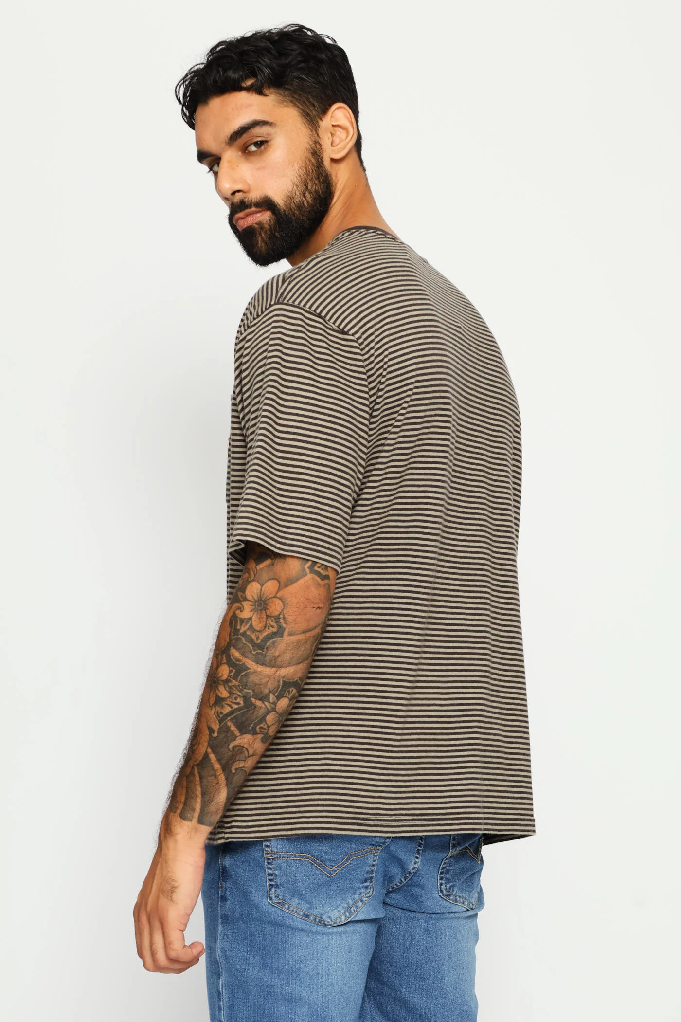 Short Sleeve Workwear Tee - Grey - Image 3