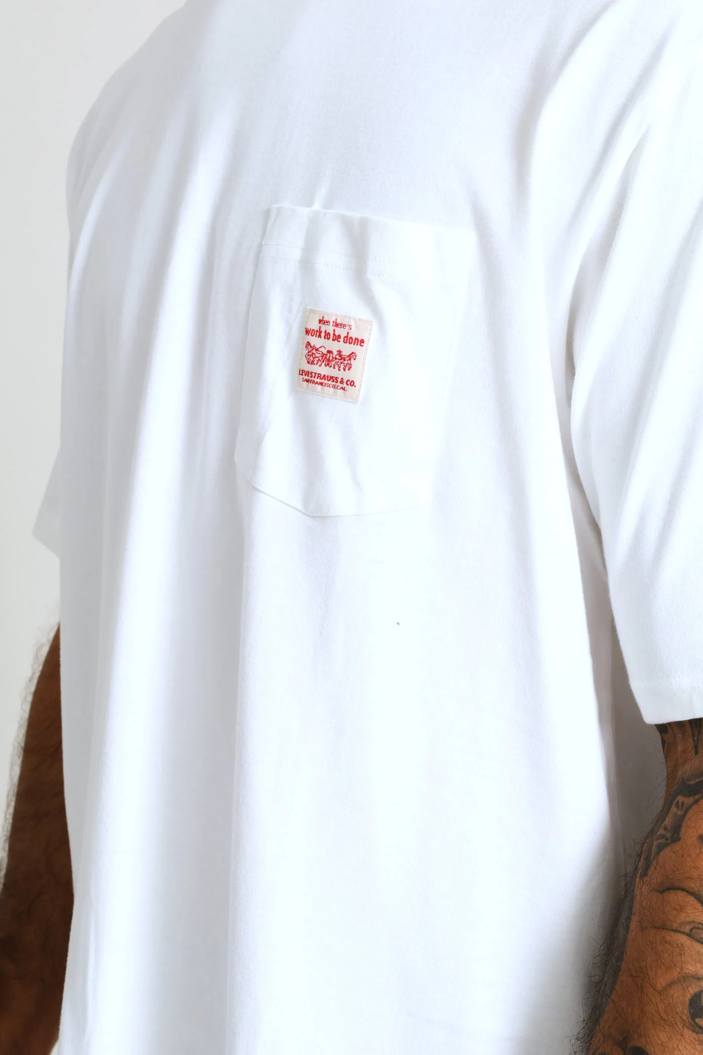 Short Sleeve Workwear Tee - White - Image 2
