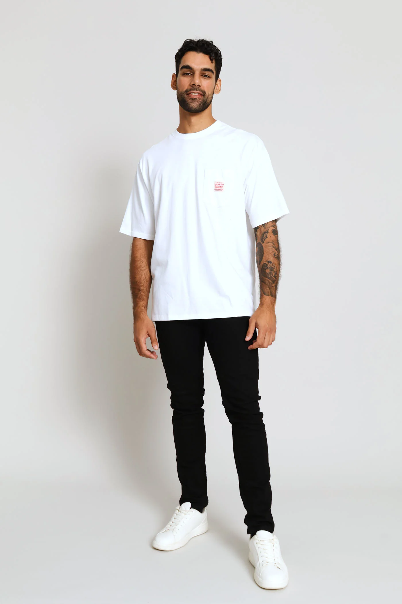 Short Sleeve Workwear Tee - White - Image 5