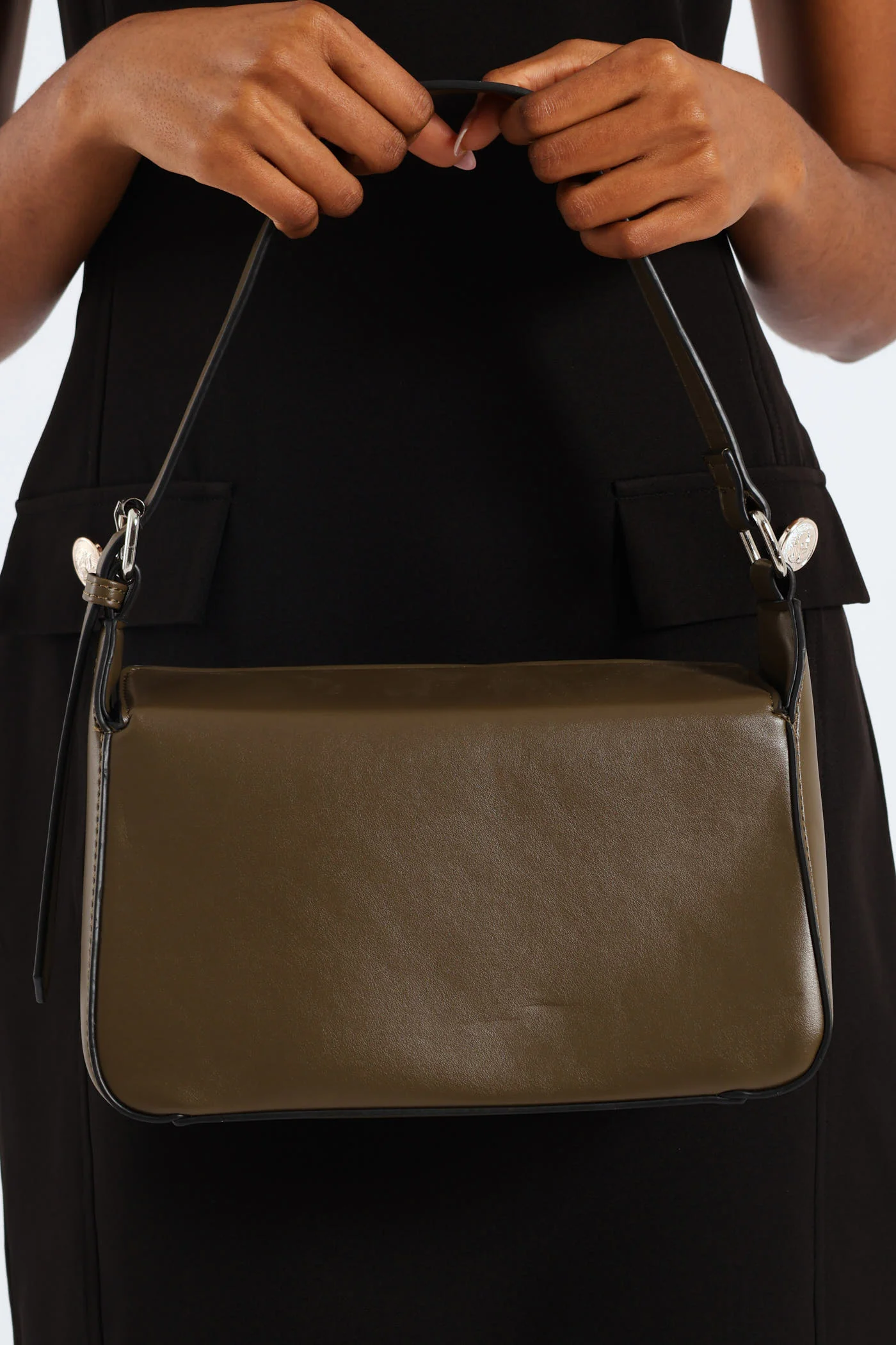 Magnetic Closure Shoulder Bag - Fatigue - Image 2