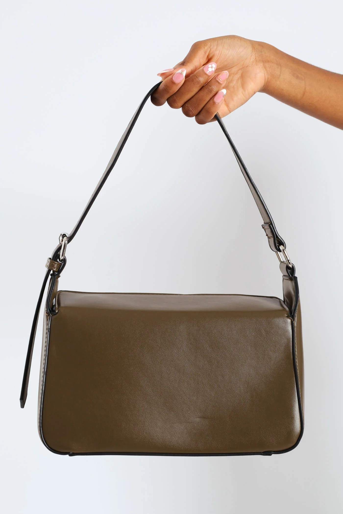 Magnetic Closure Shoulder Bag - Fatigue - Image 5