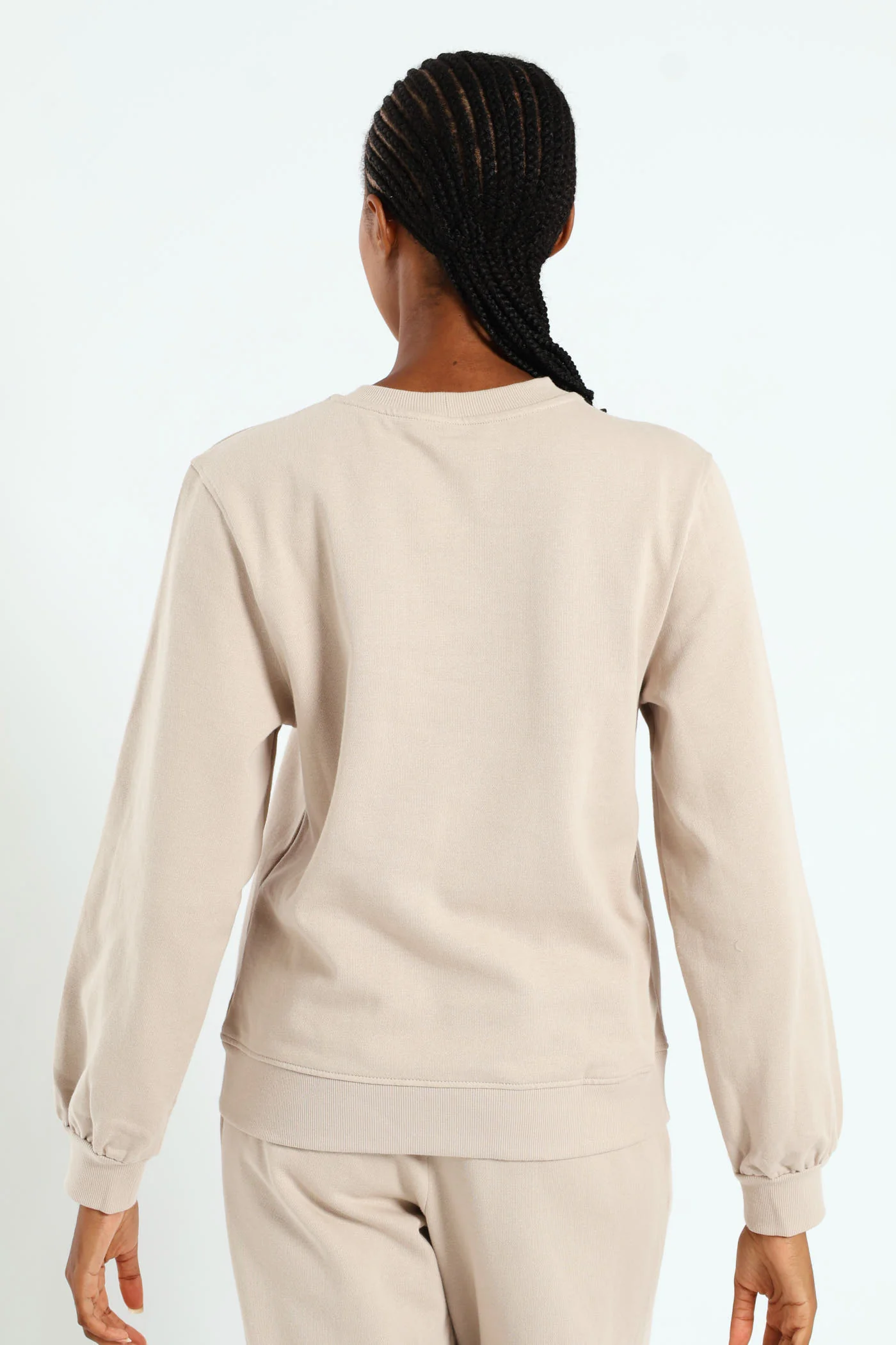 Shoulder Bead Detail Pullover - Bone - Image 4