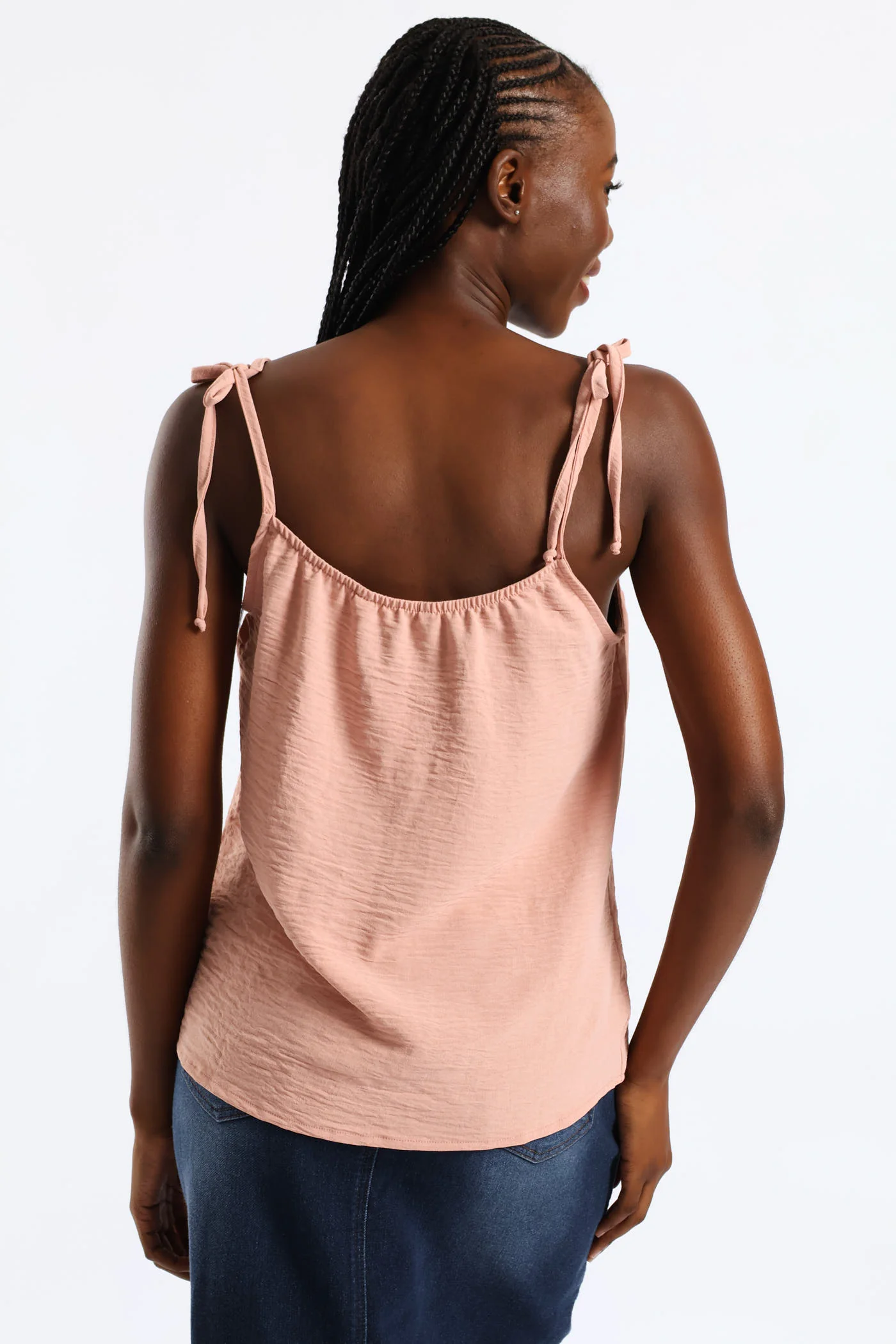 Shoulder Ties Swing Cami - Blush - Image 3