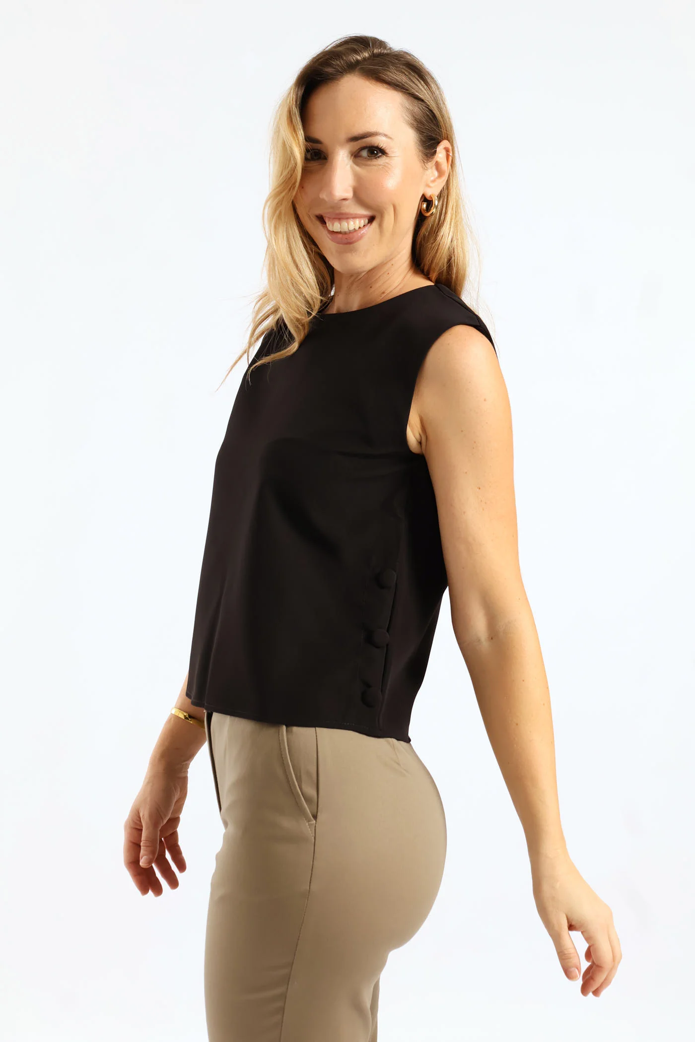 Side Button Top - Black - Image 2