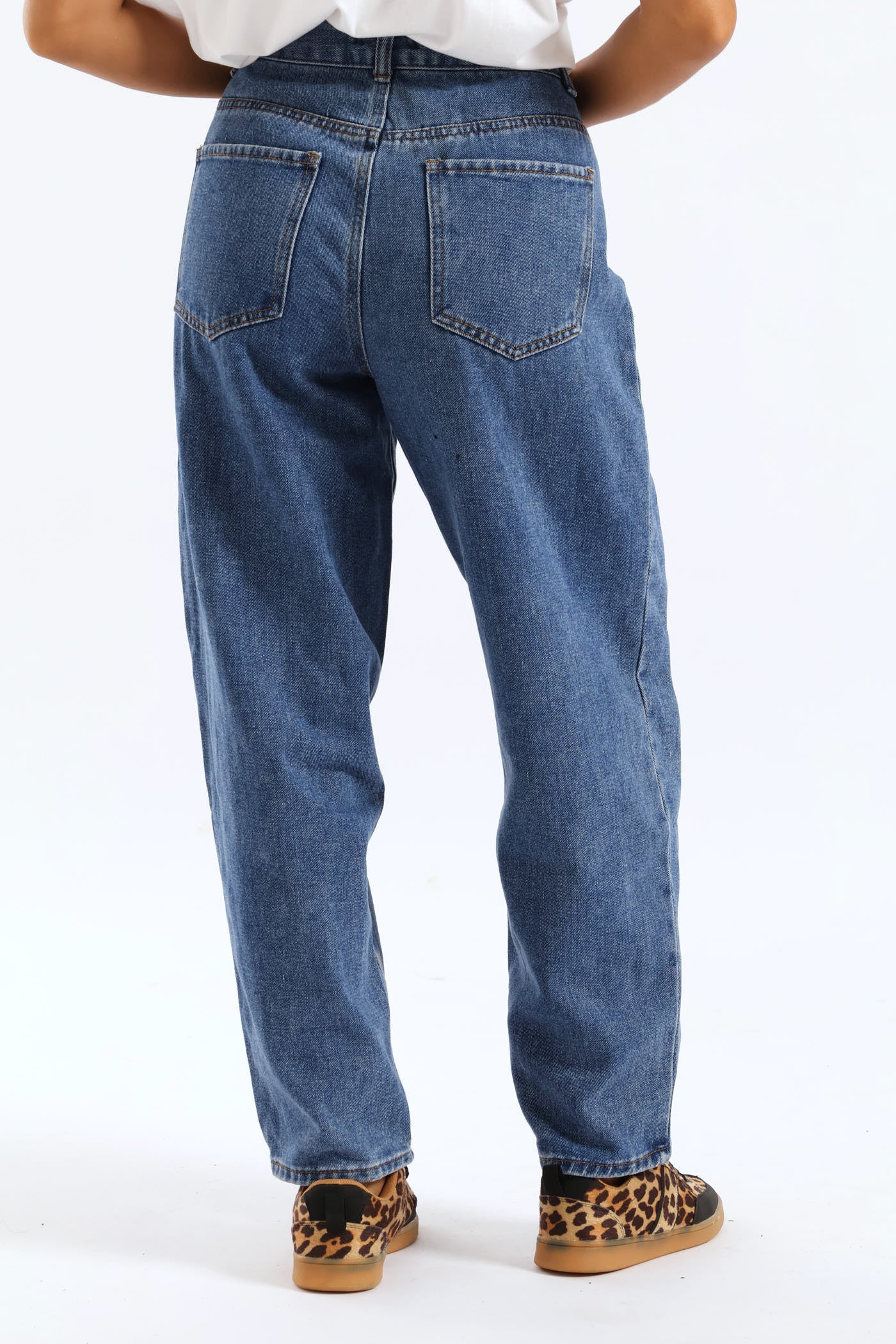 Side Panel Barrel Denim - Mid Blue - Image 7