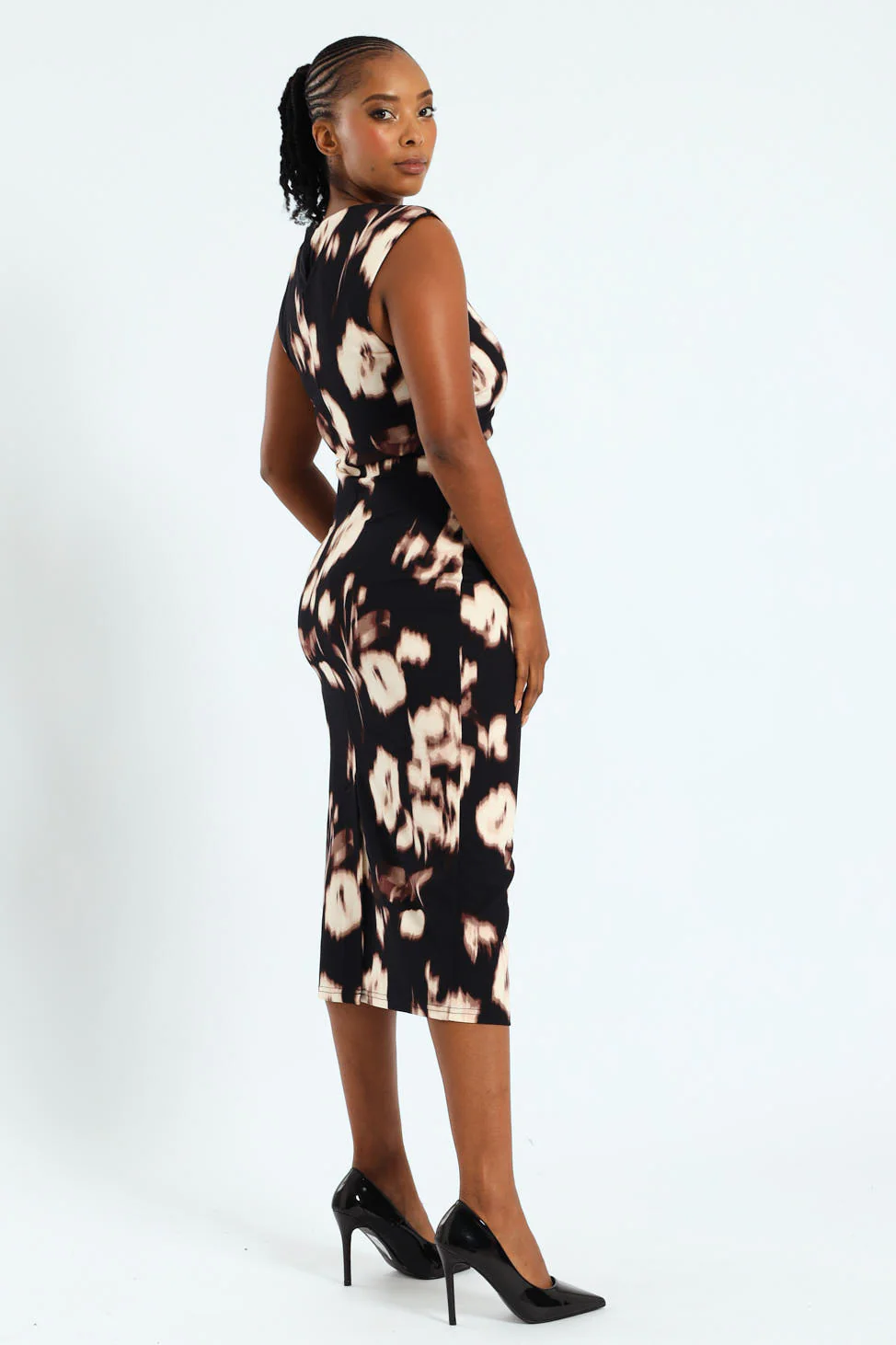 Side Ruched Midi Dress - Image 3