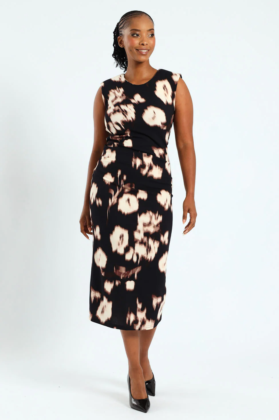 Side Ruched Midi Dress - Image 4