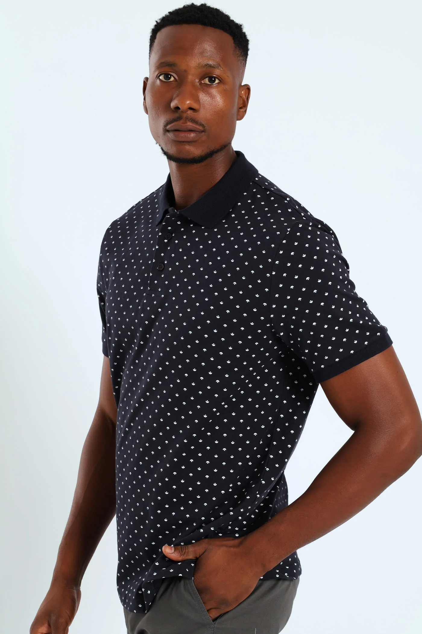 Signal Print Golfer - Navy - Image 3
