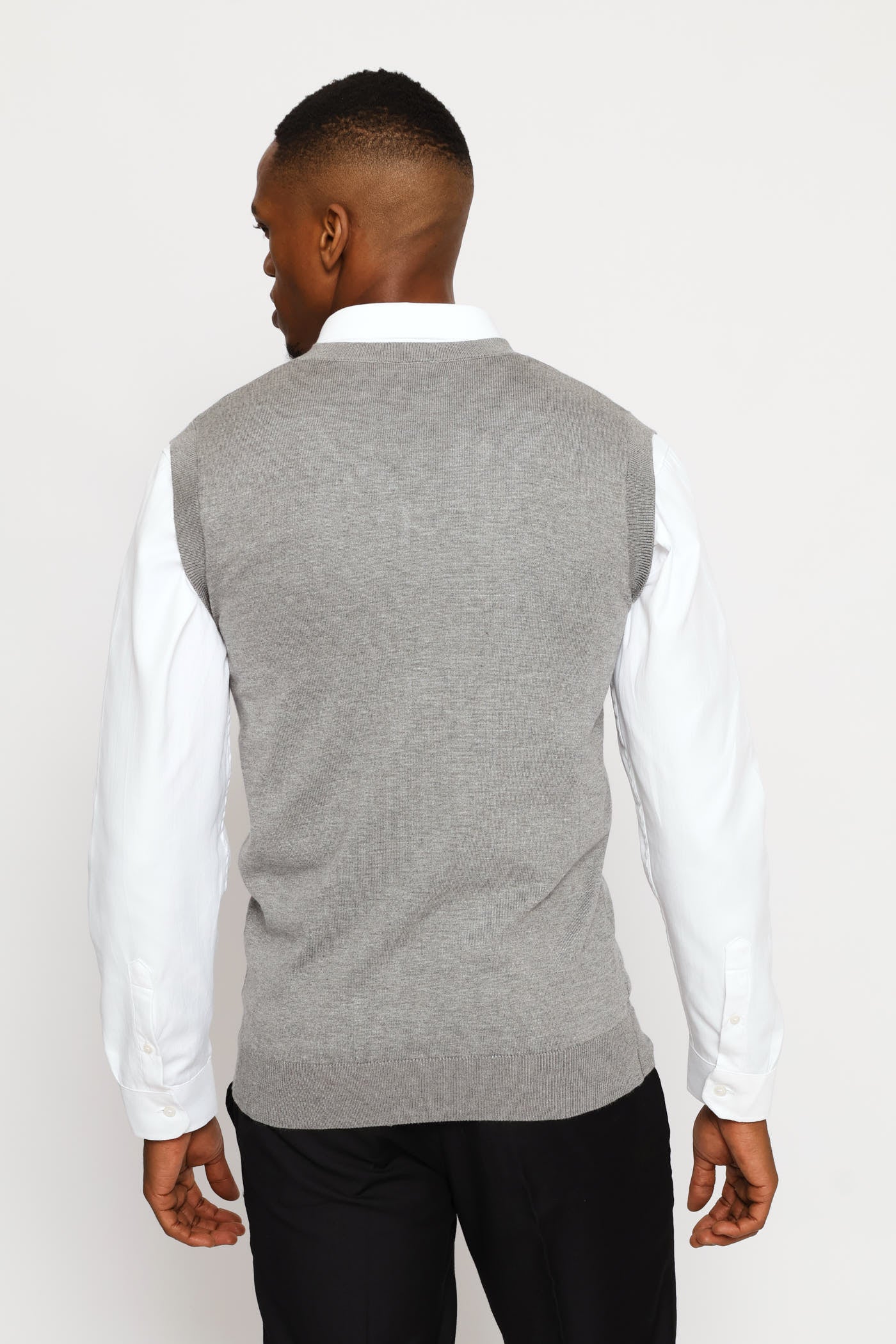 Signature Regular Knit Vest - Grey - Image 5