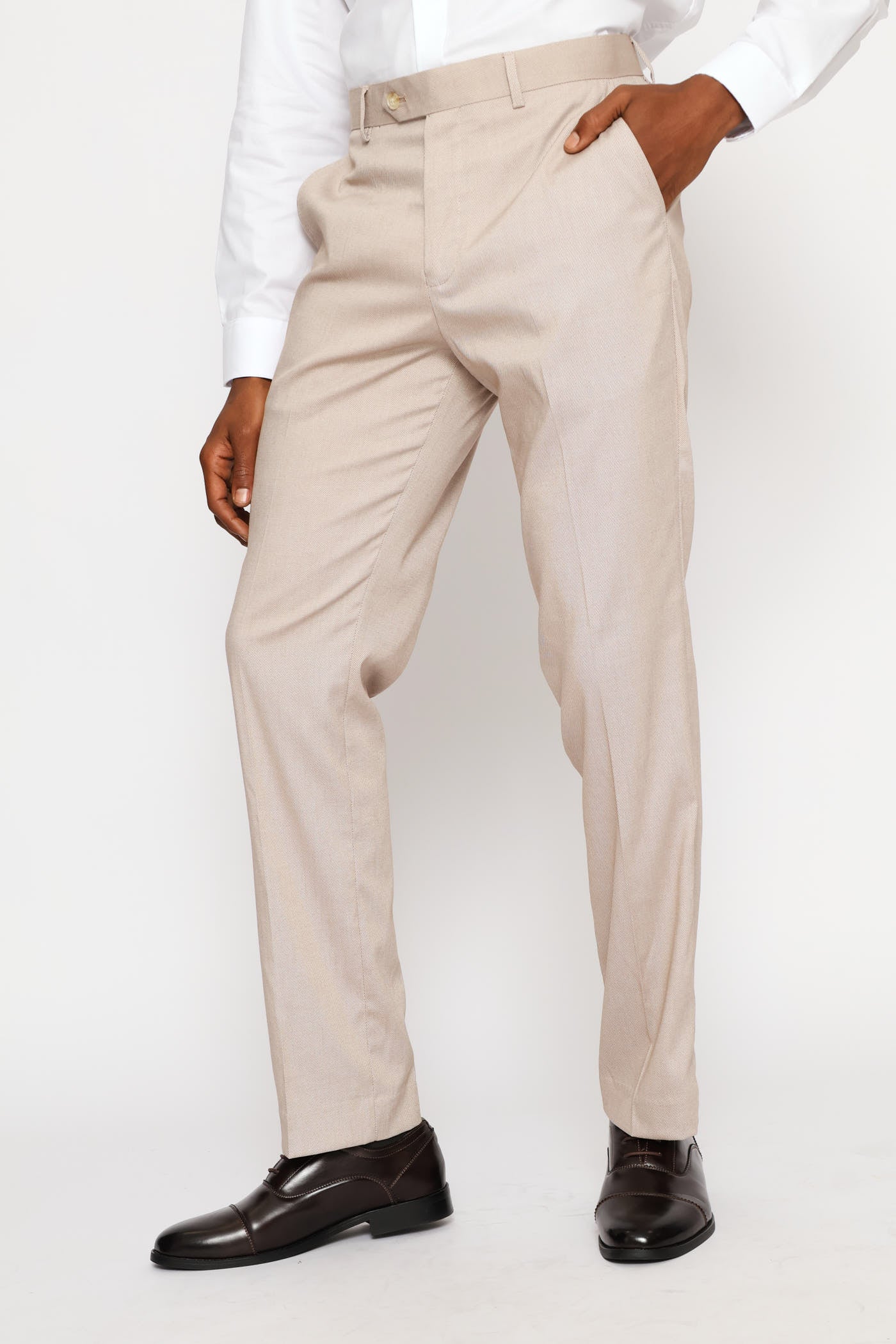 Signature Twill Suit Trouser - Natural - Image 3