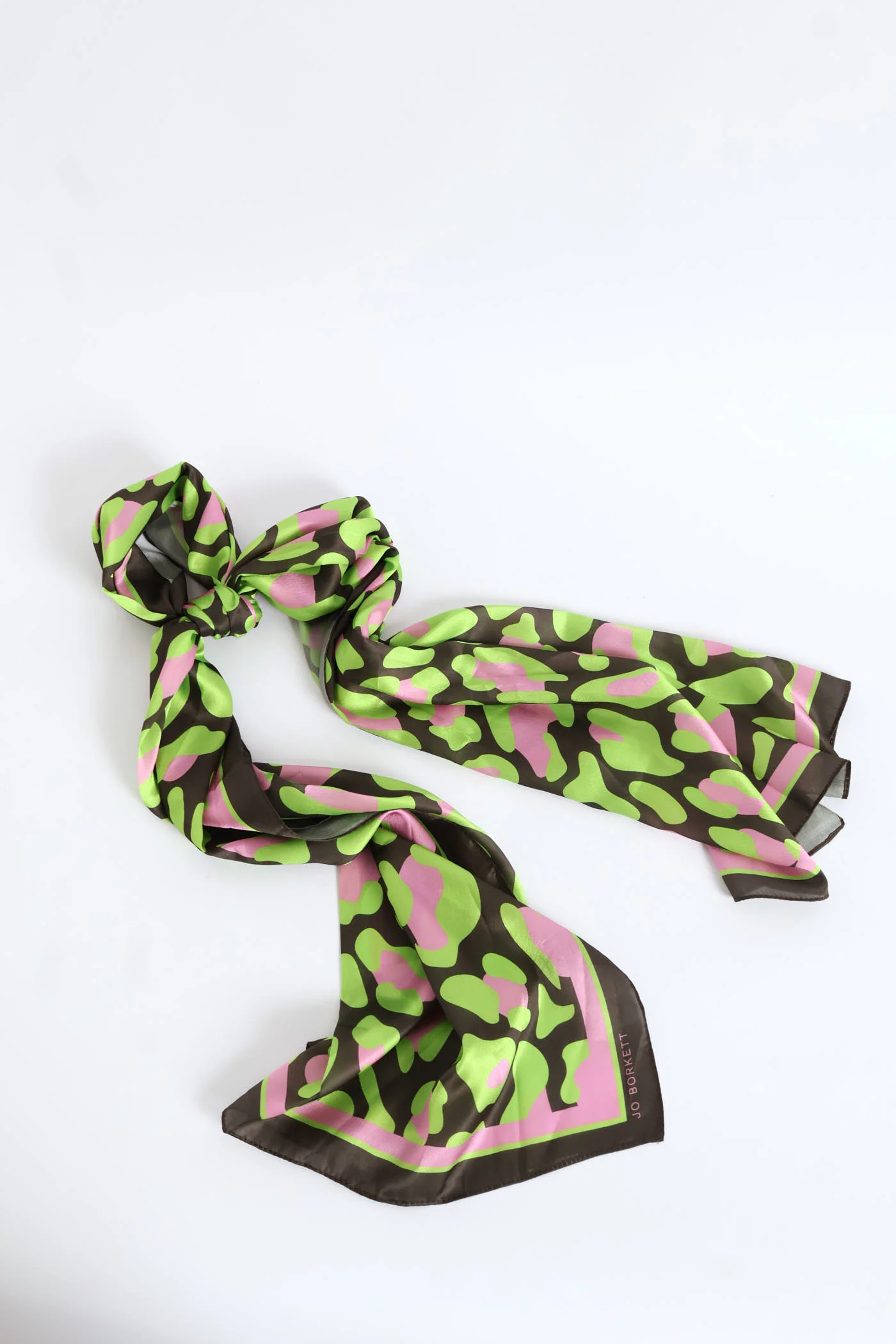 Silk Touch Bright Leopard Scarf - Chartreuse - Image 3