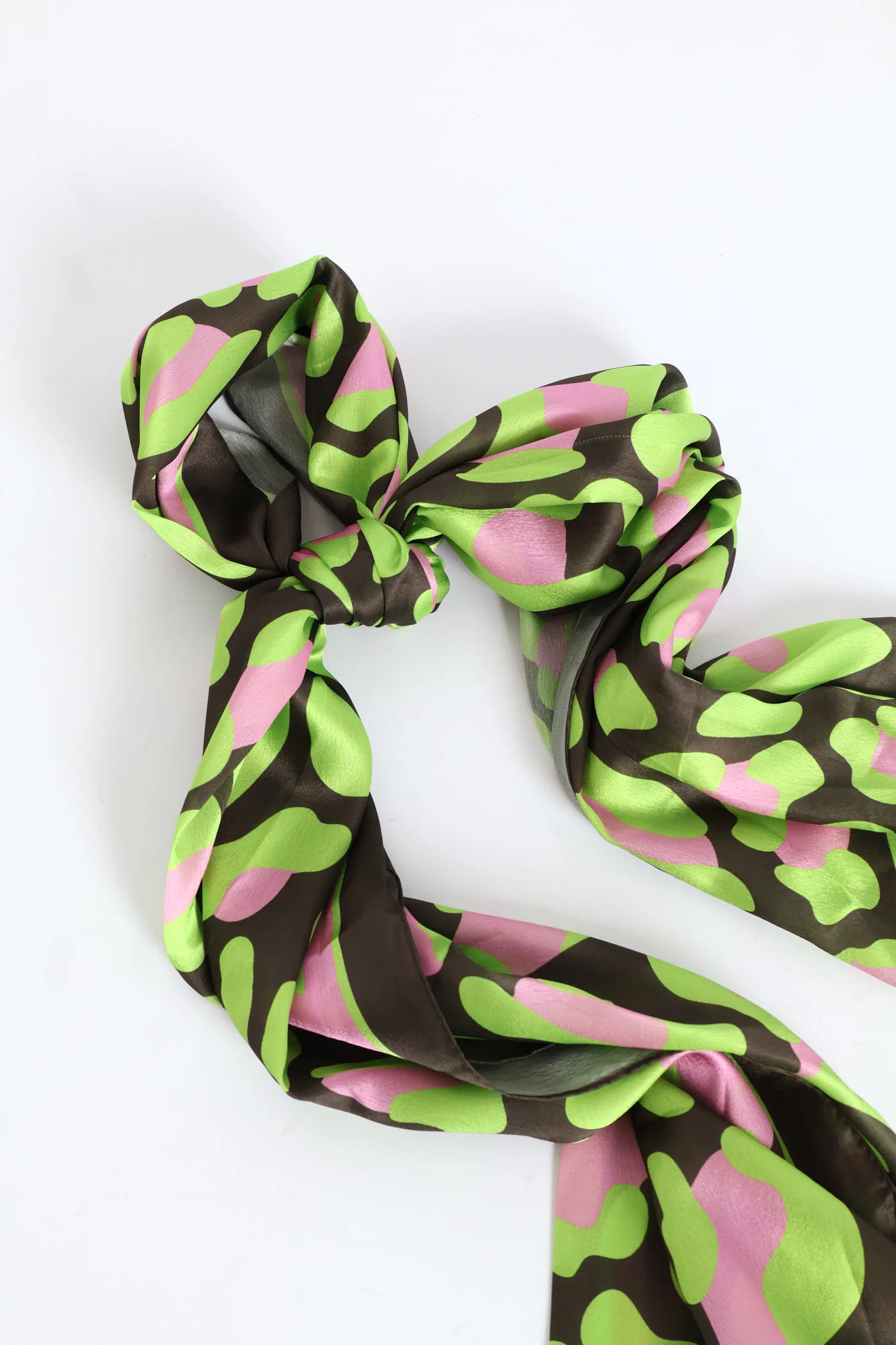 Silk Touch Bright Leopard Scarf - Chartreuse - Image 4