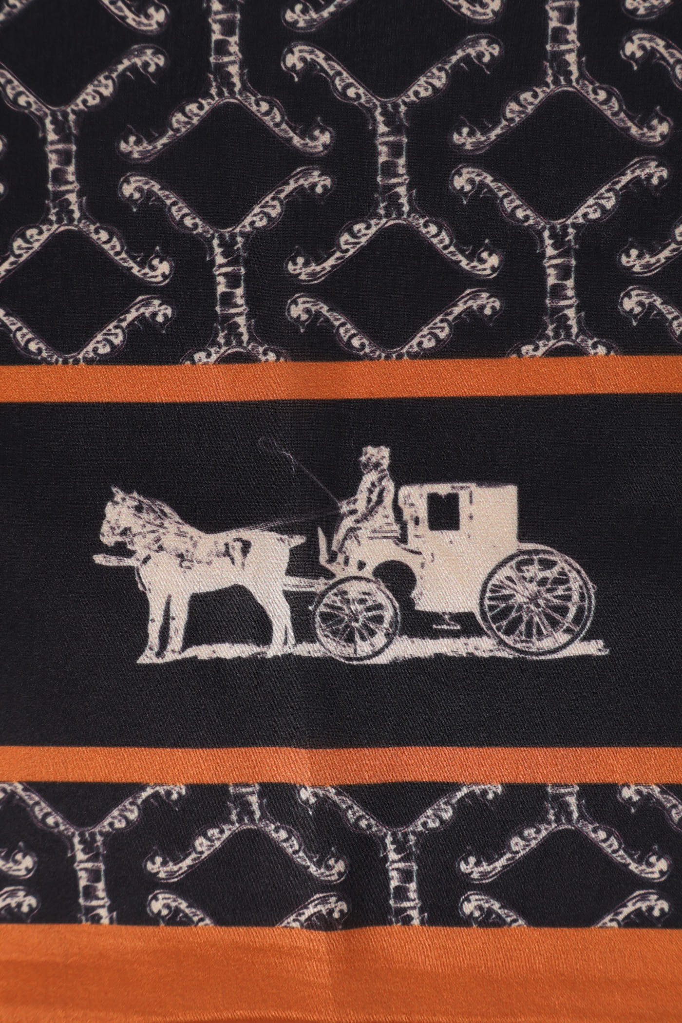 Silk Touch Carriage Scarf - Brown - Image 2
