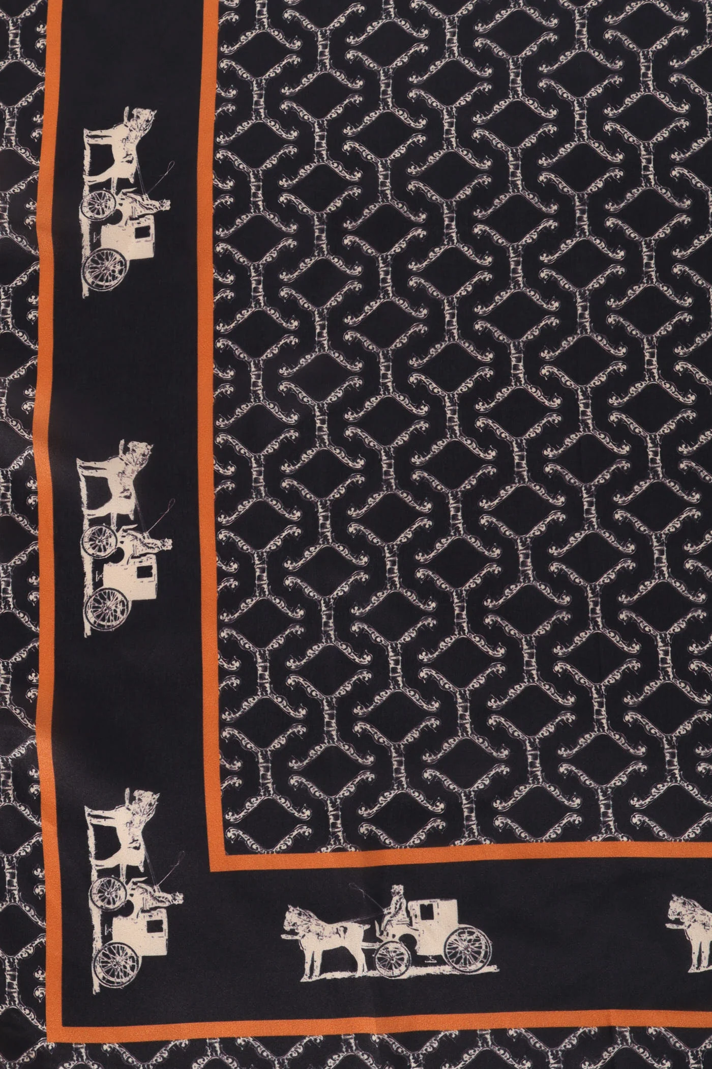 Silk Touch Carriage Scarf - Brown - Image 3