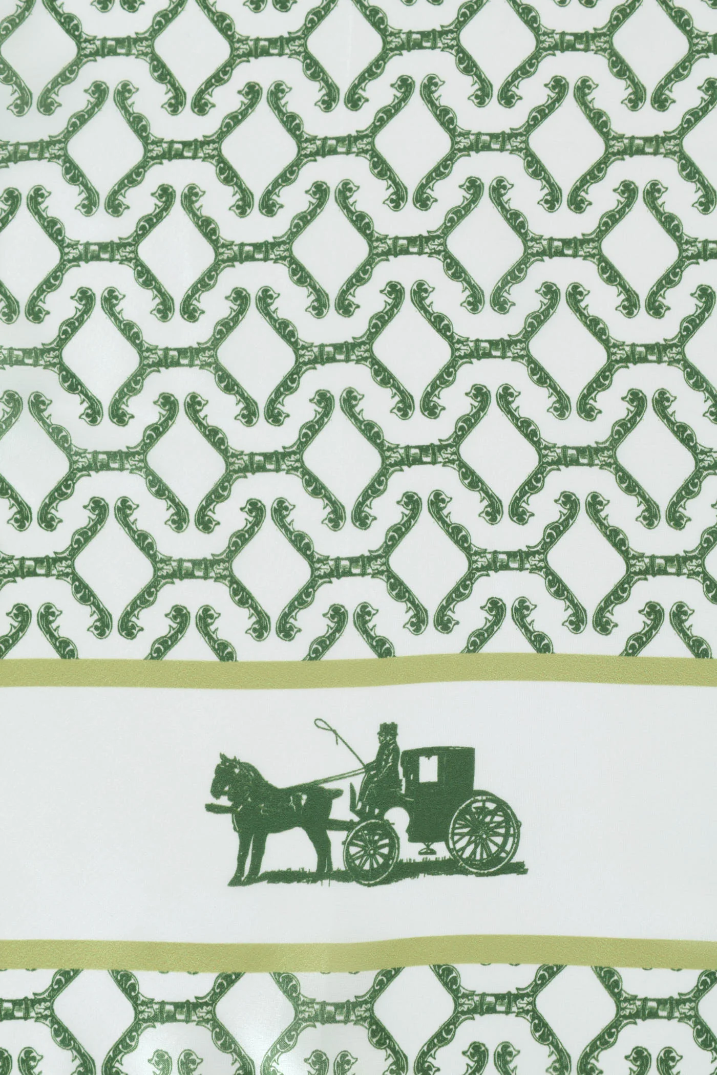 Silk Touch Carriage Scarf - Olive - Image 2