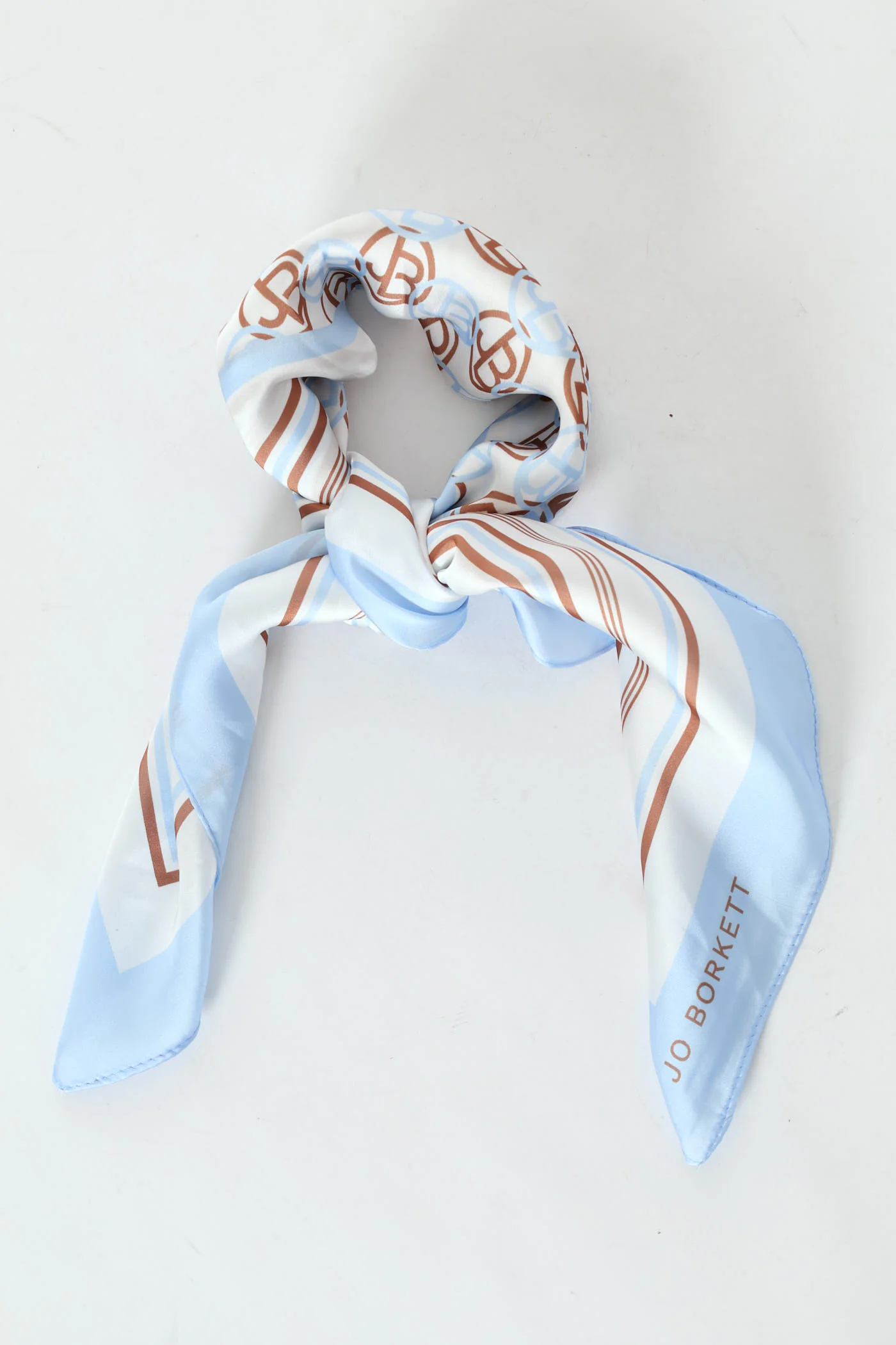 Silk Touch Circular Logo Scarf - Light Blue - Image 2