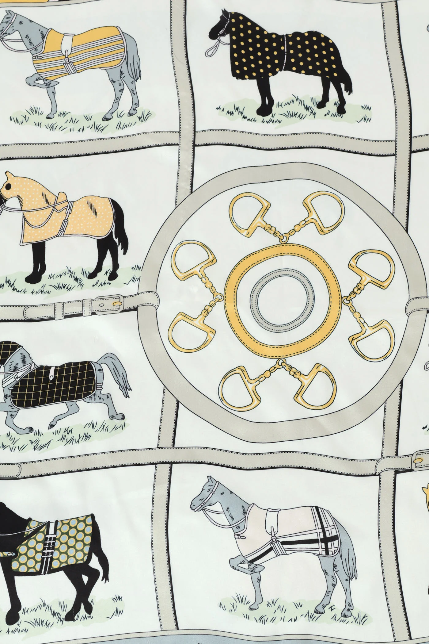 Silk Touch Horse Scarf - Black - Image 2