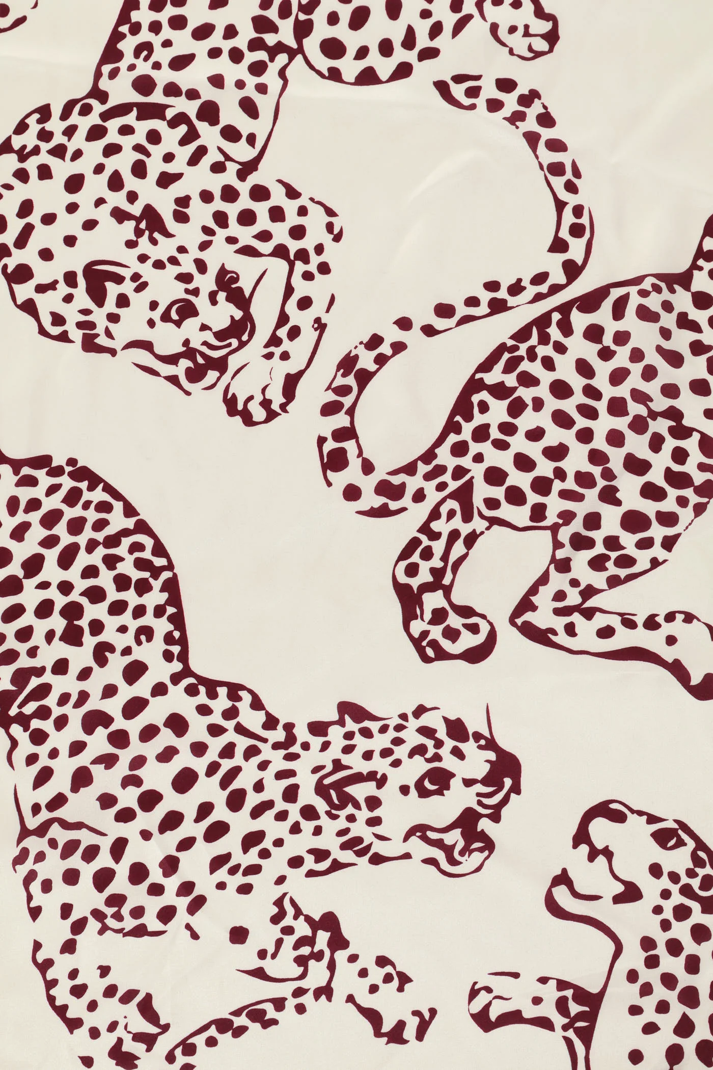 Silk Touch Leopard Design Scarf - Burgundy - Image 2