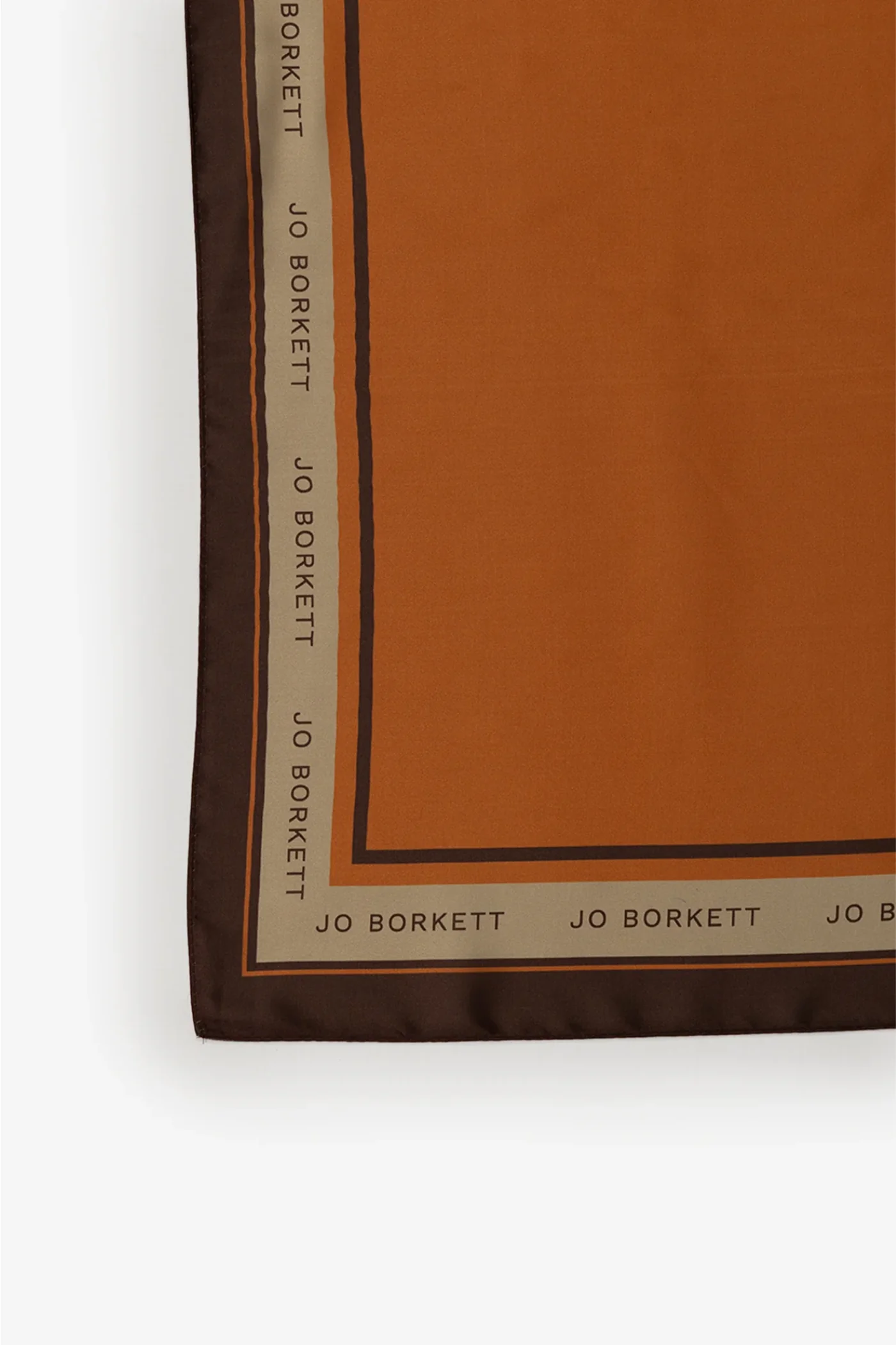 Silk Touch Signature Boarder Neckerchief - Burnt Orange - Image 3