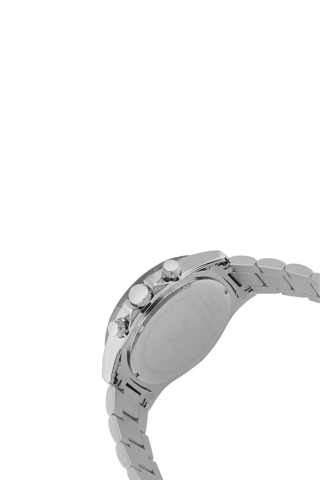 Silver Case & Black Top Ring Stainless Steel Bracelet Watch - Image 3