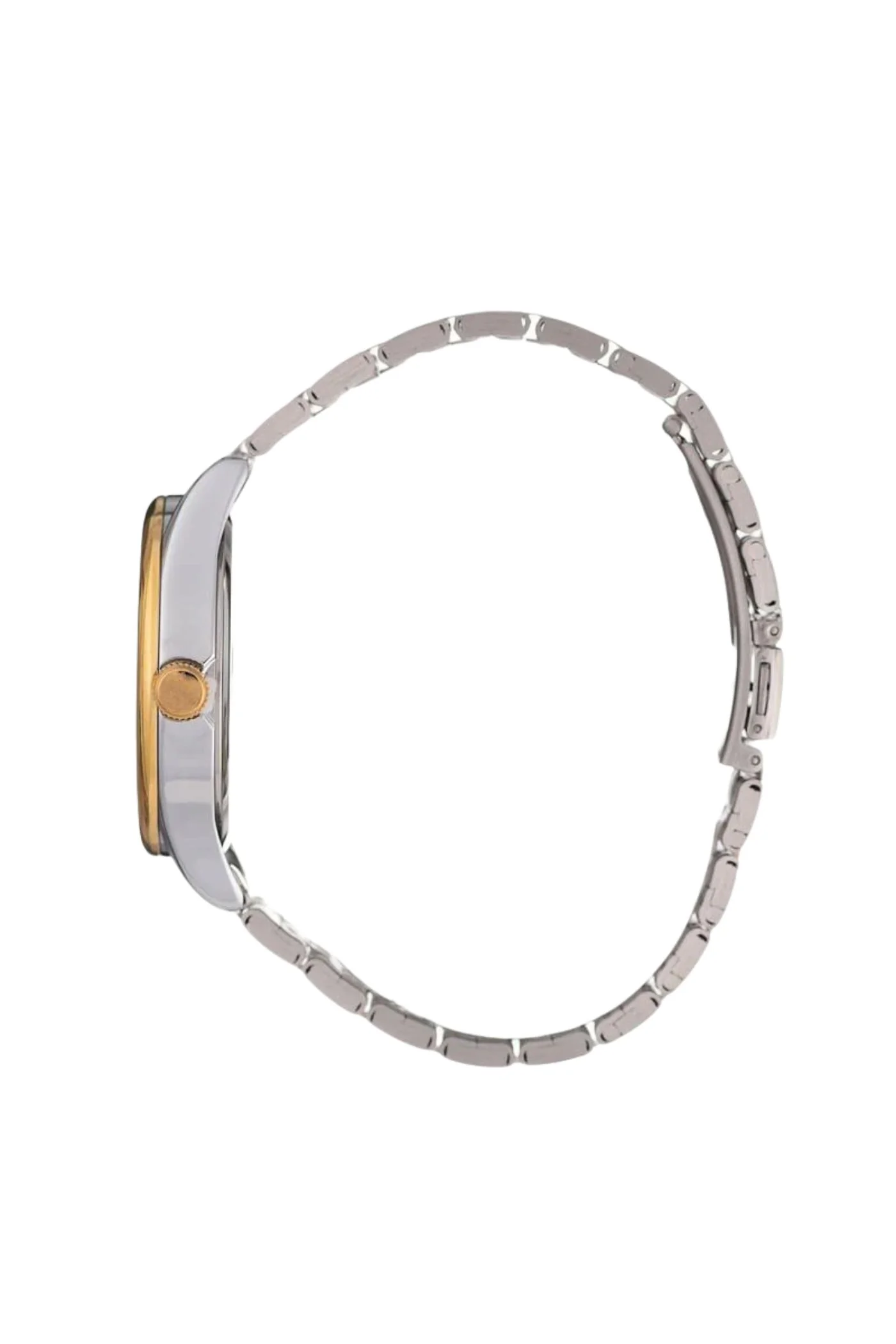 Silver Dial With Two Tone Round Bracelet - Silver - Image 3