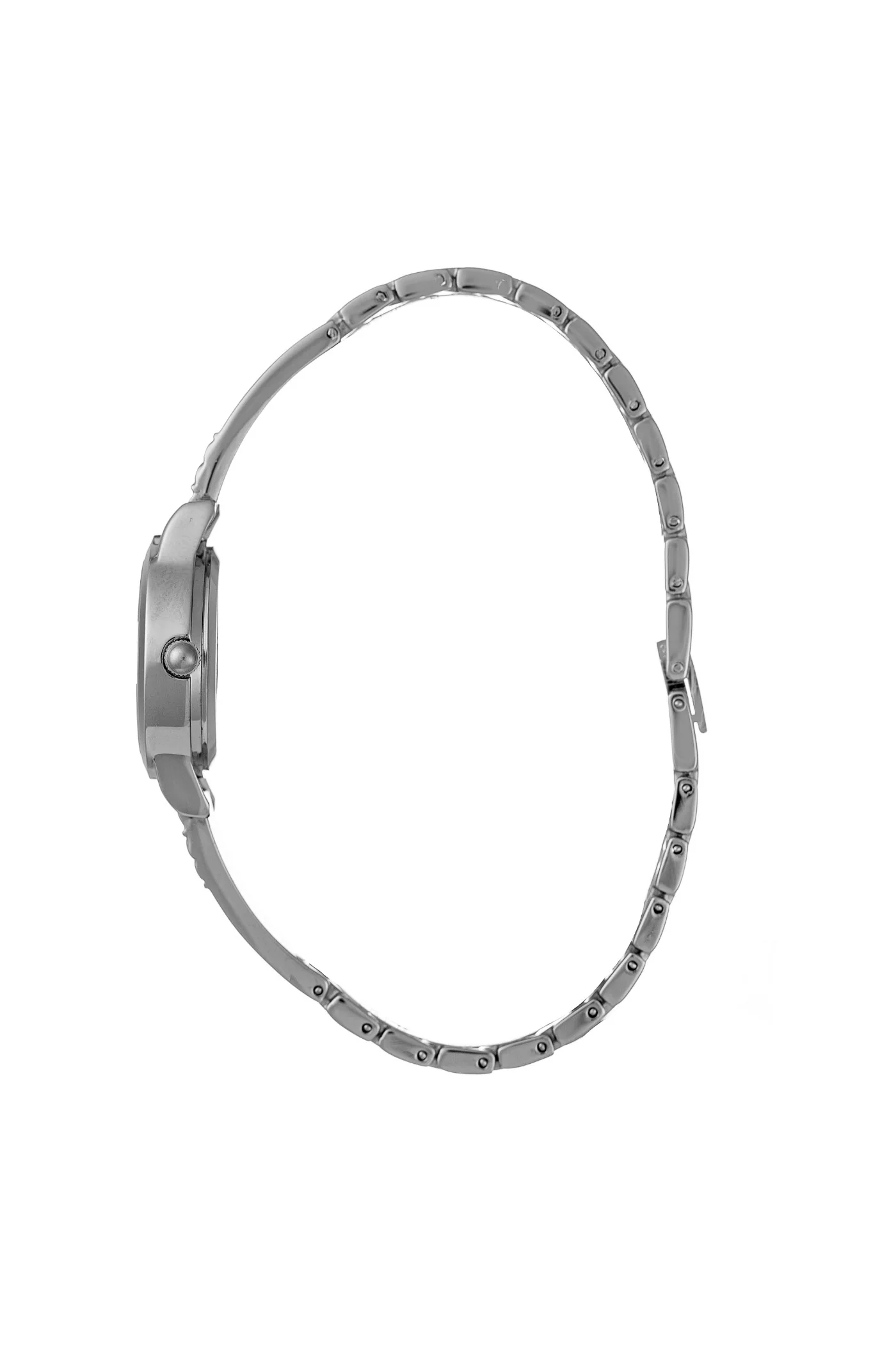 Silver Round Etched Bangle Watch - Silver - Image 3