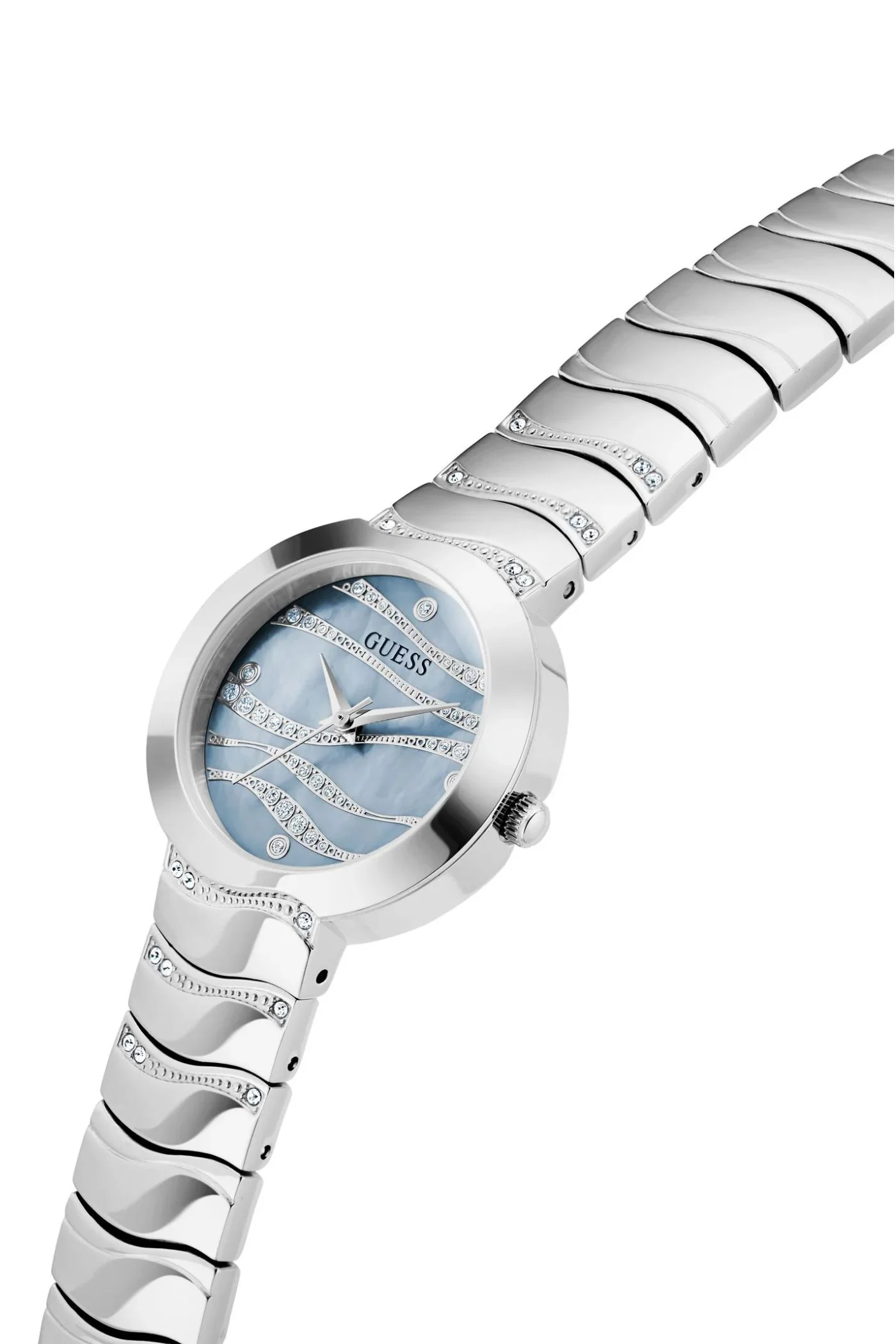 Laguna Blue Dial Stainless Steel Strap Analog Watch - Silver - Image 3