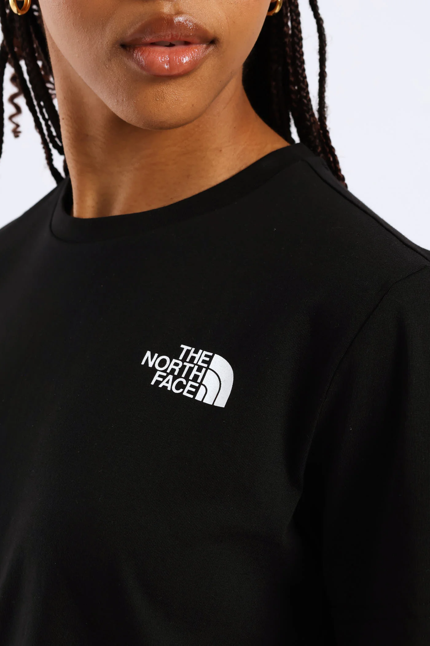 Simple Dome Cropped Slim Tee - Black - Image 5