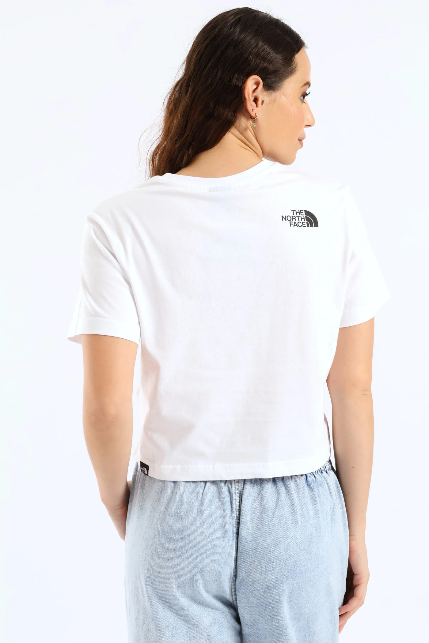 Simple Dome Cropped Slim Tee - White - Image 4