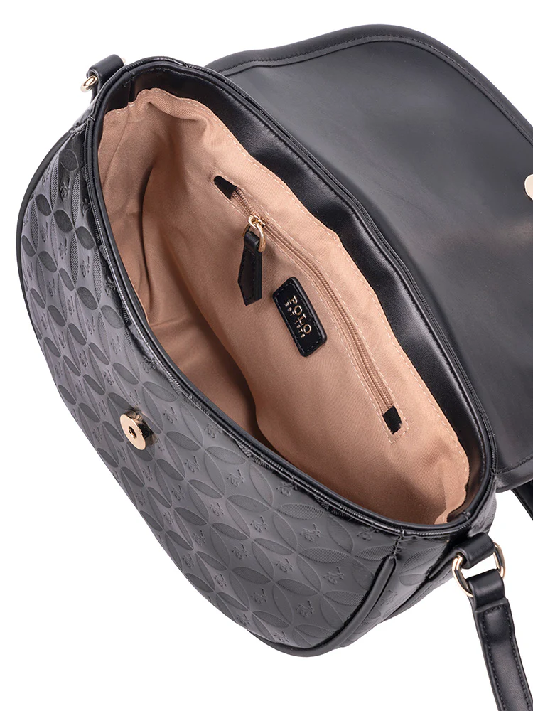 Sinclair Saddle Crossbody Bag - Black - Image 6