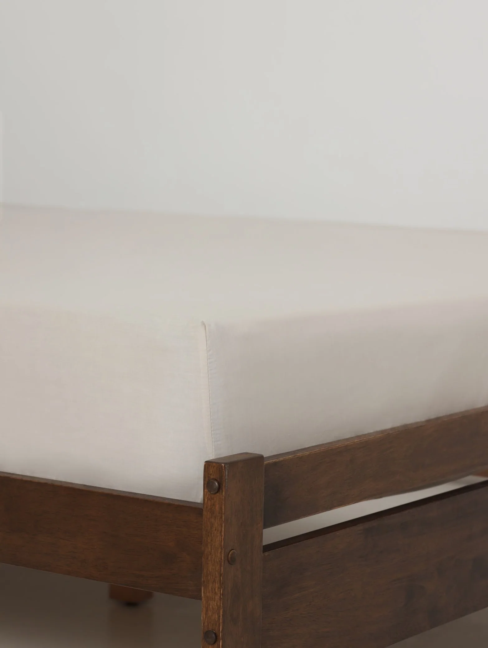 Single & 3/4 144TC Cotton Blend Fitted Sheet - Stone - Image 2