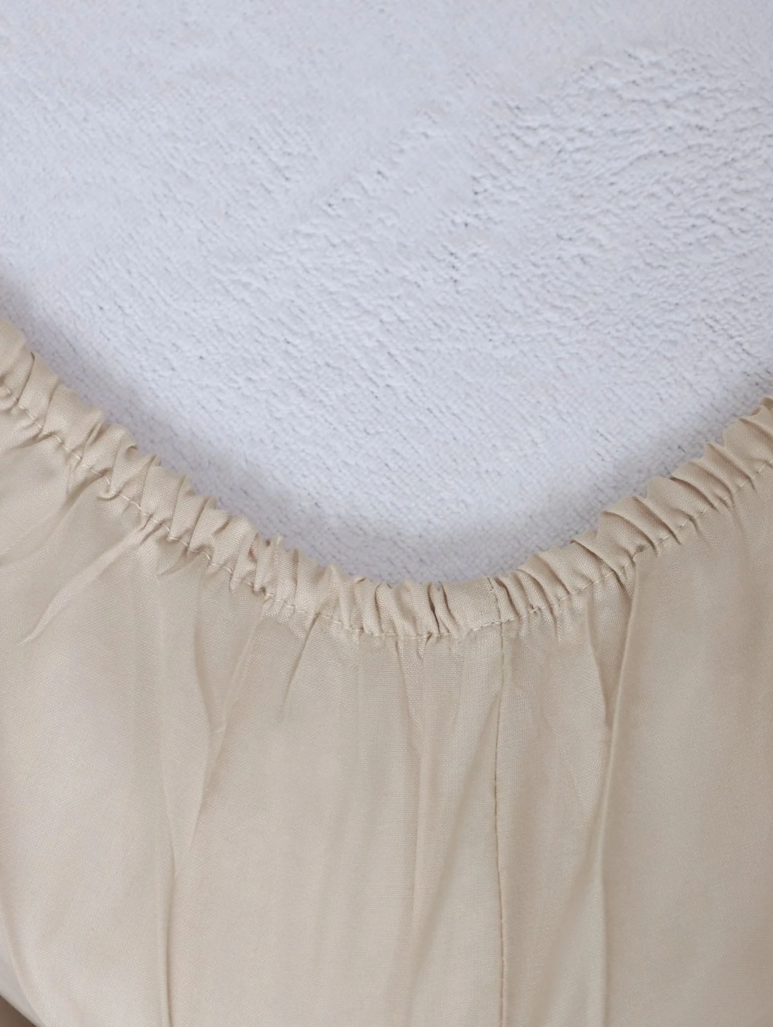 Single & 3/4 144TC Cotton Blend Fitted Sheet - Stone - Image 3