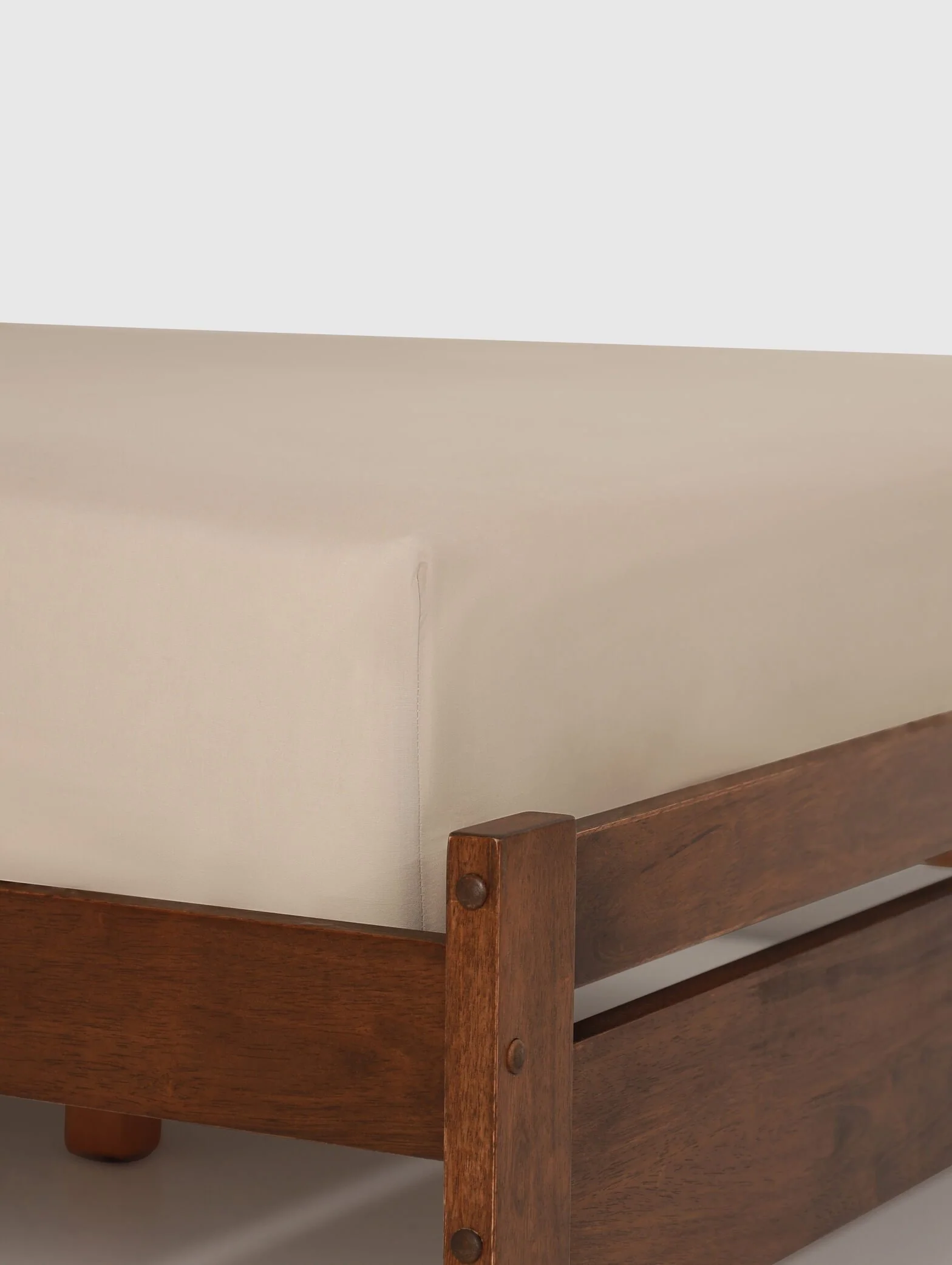 Single & 3/4 200TC Extra Depth Fitted Sheet - Stone - Image 2