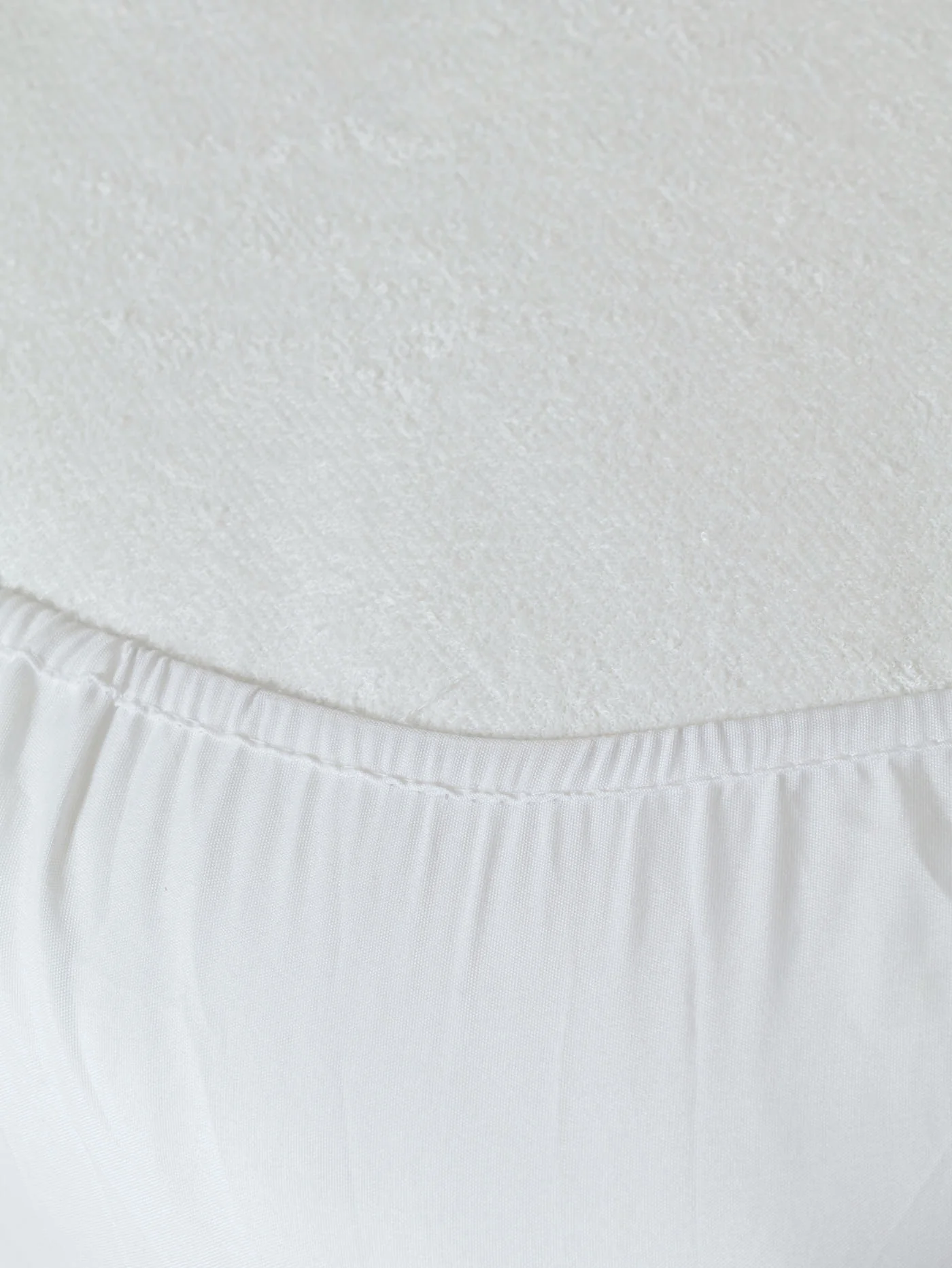 Single & 3/4 Waterproof Towelling Mattress Protector - White - Image 3
