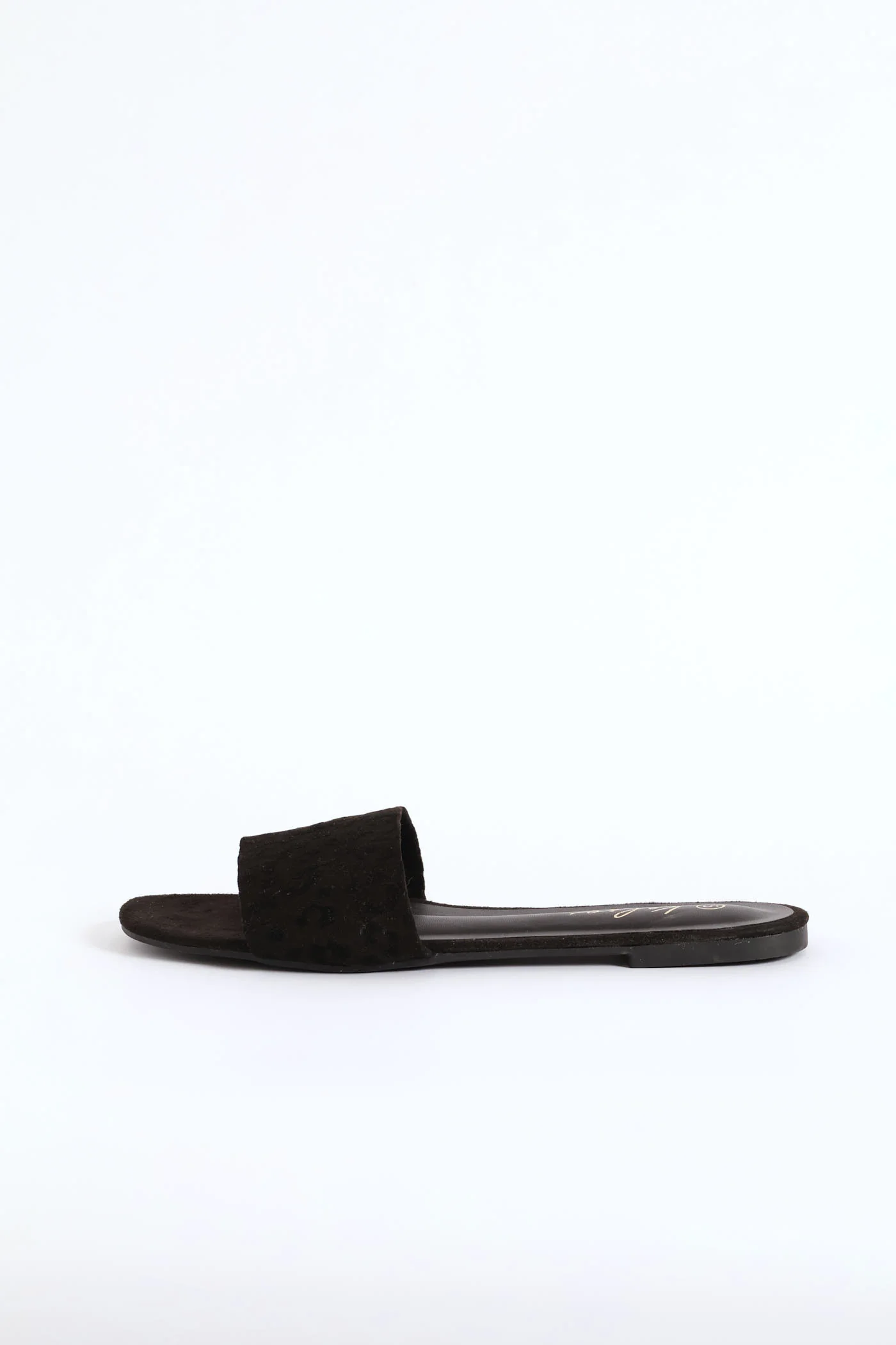 Single Band Animal Print Mule Sandal - Black - Image 4