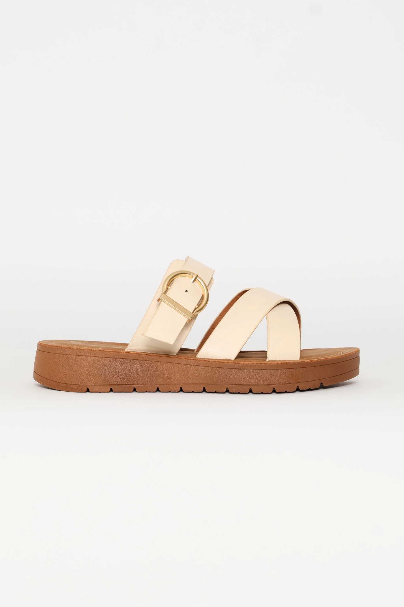 Single Band Comfort Crosstrap Sandal - Stone - Image 2