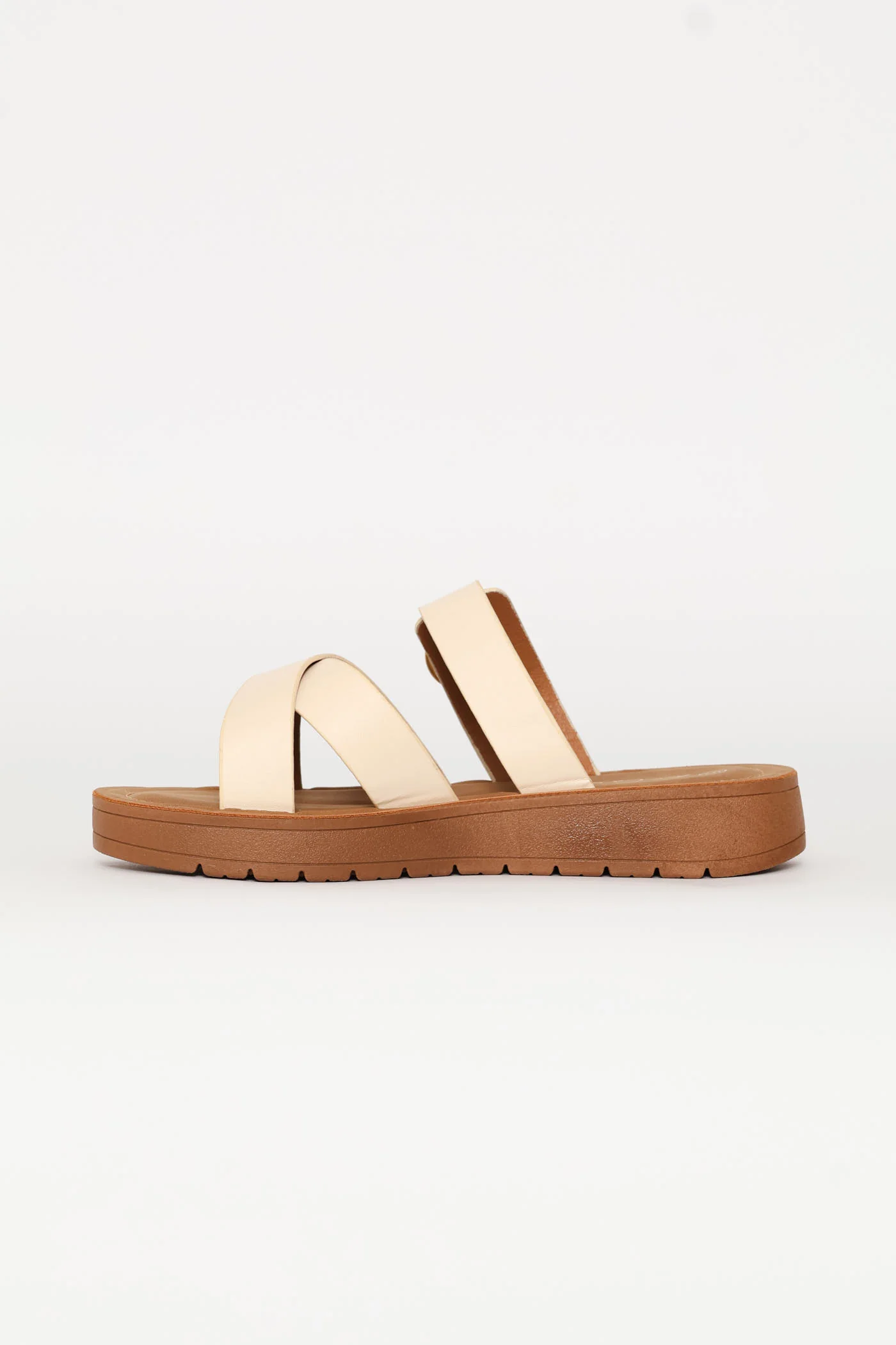 Single Band Comfort Crosstrap Sandal - Stone - Image 3