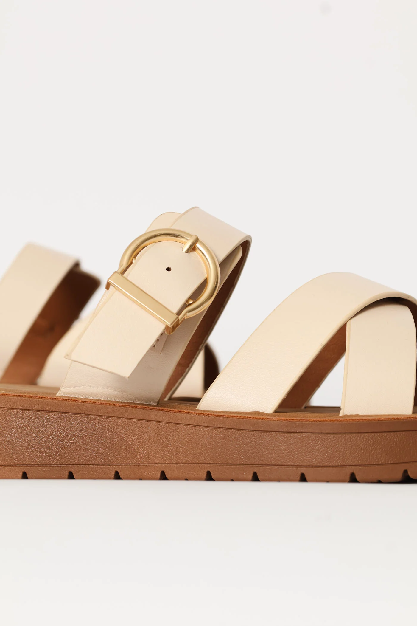 Single Band Comfort Crosstrap Sandal - Stone - Image 5